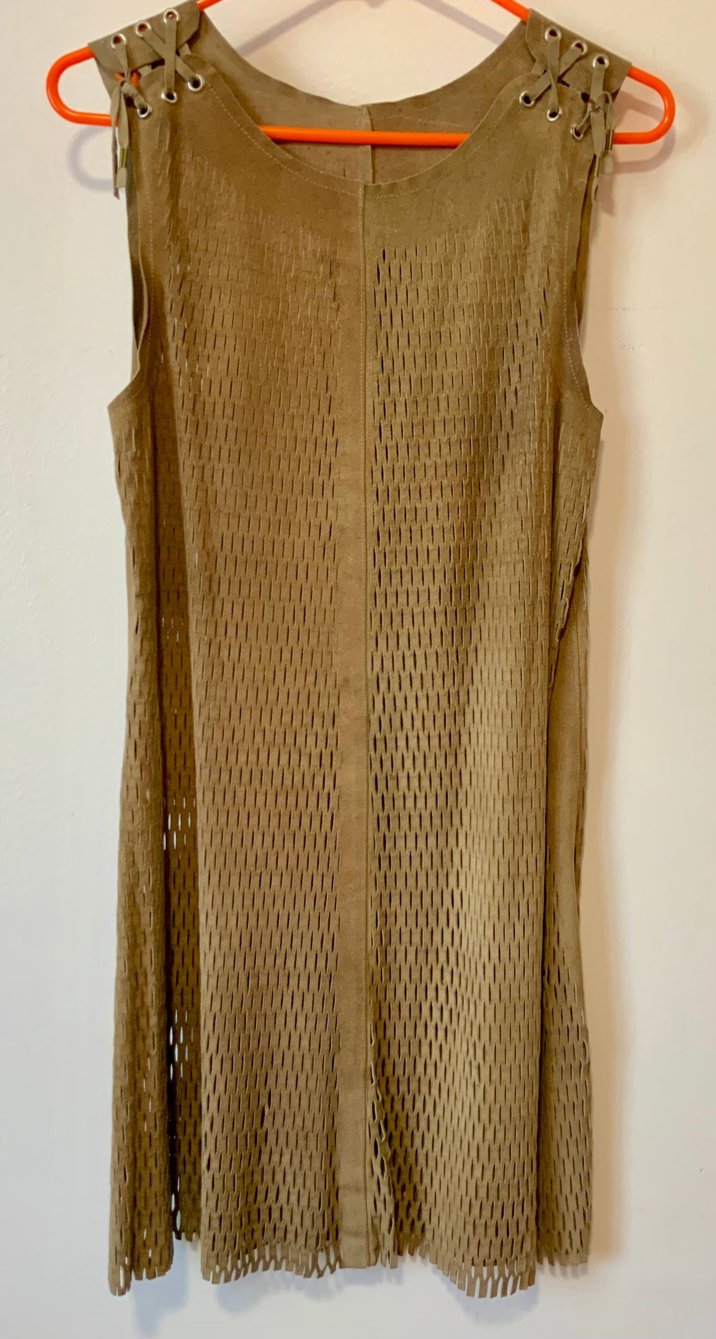Robe daim Hippie Creation Authentique vintage1970- TU