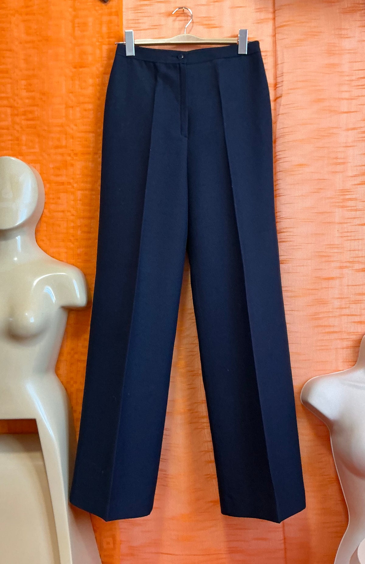 Pantalon Laine Vierge Patte d’éléphant Woolmark Neuf 1970 Vintage- T36.