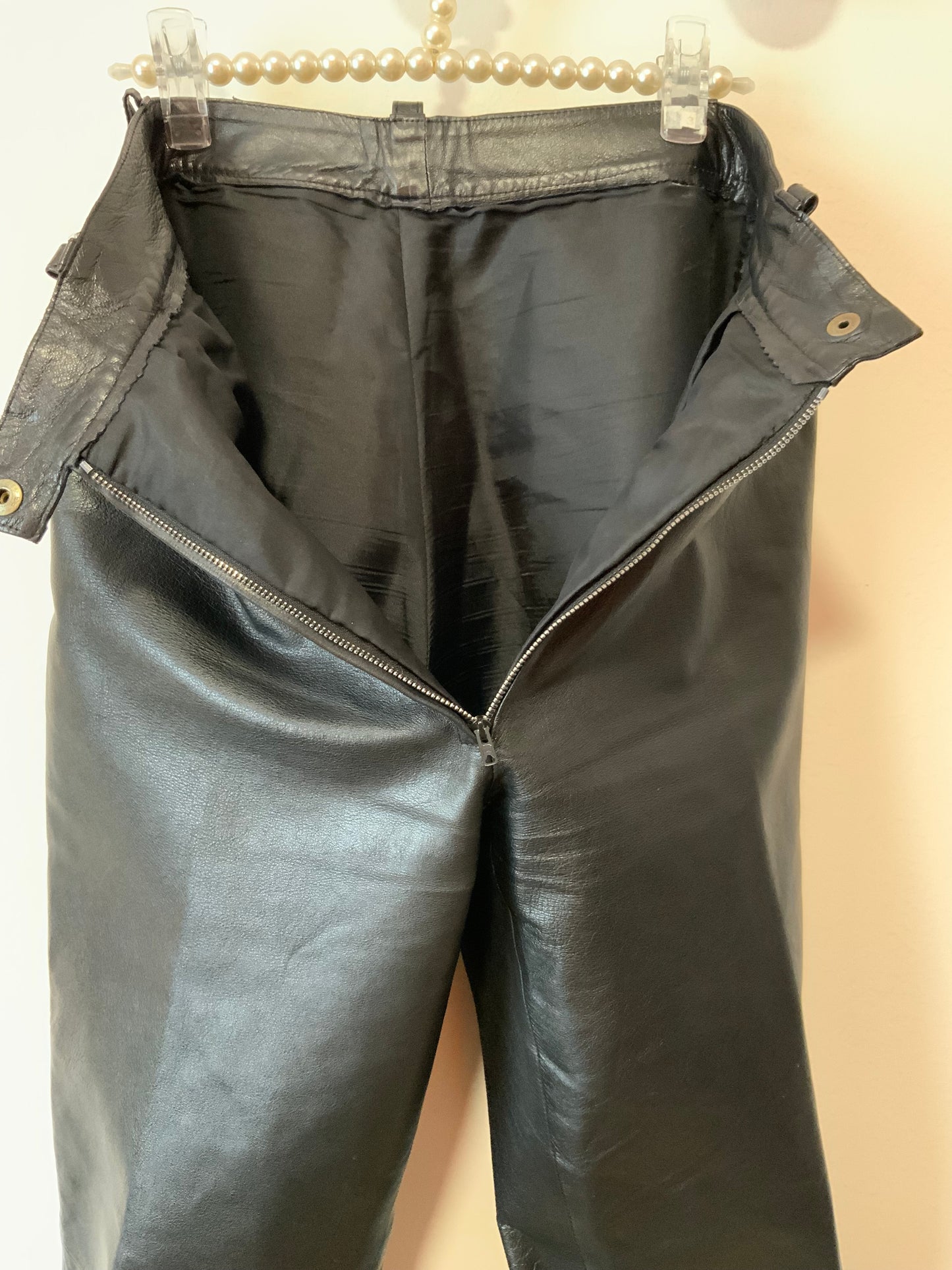 Pantalon en Cuir Pepite Vintage 1980 - T36/38.