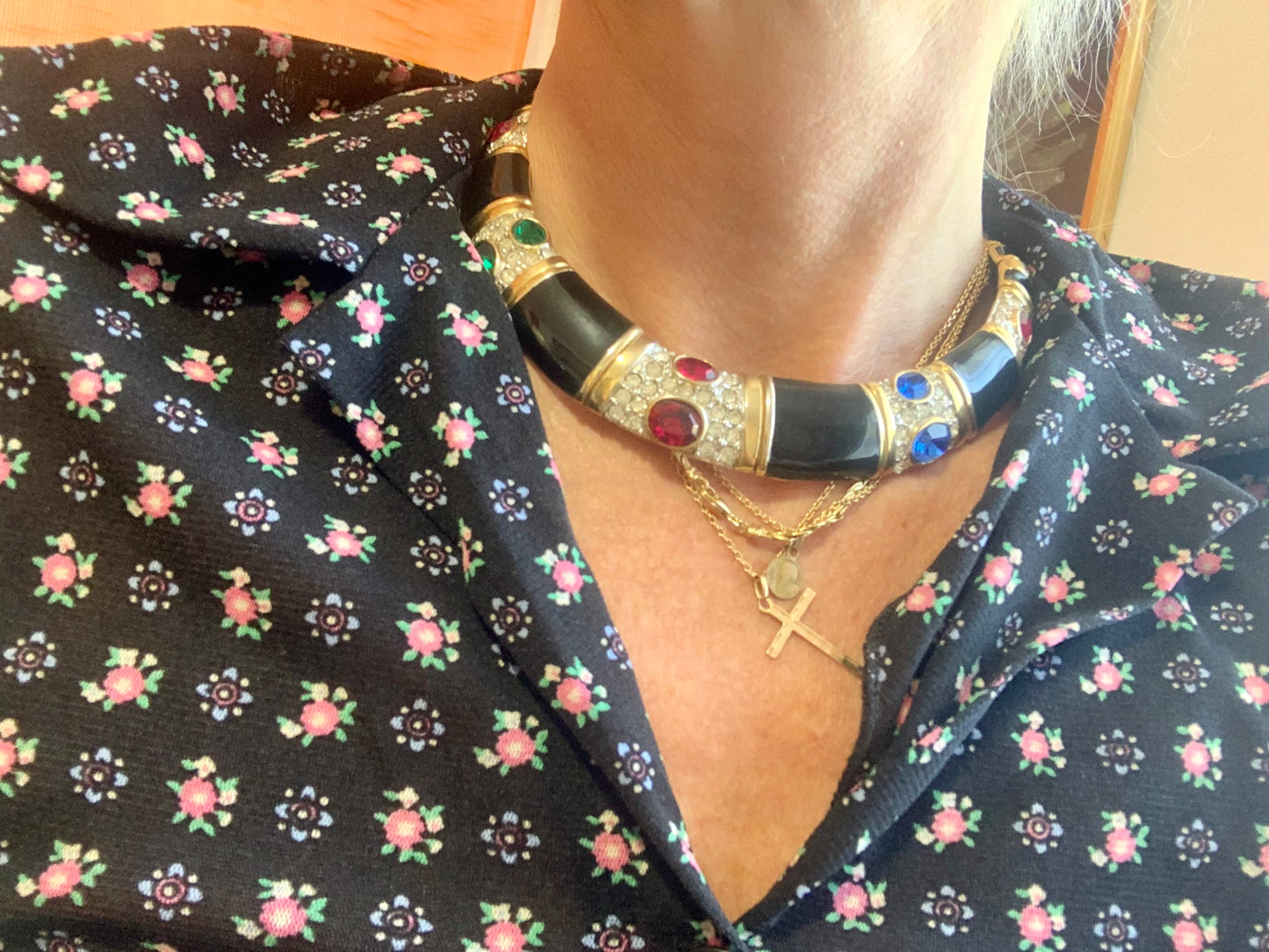 Collier Superbe Plastron Vintage 1990-