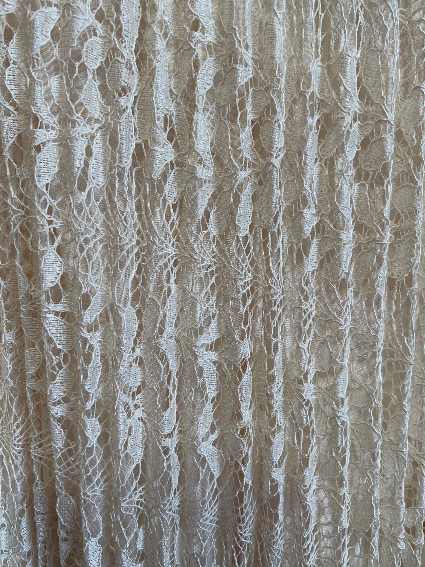 Jupe plissée Neuve Longue Vintage 1990 Ange - Dentelle fleurs - TUnique.