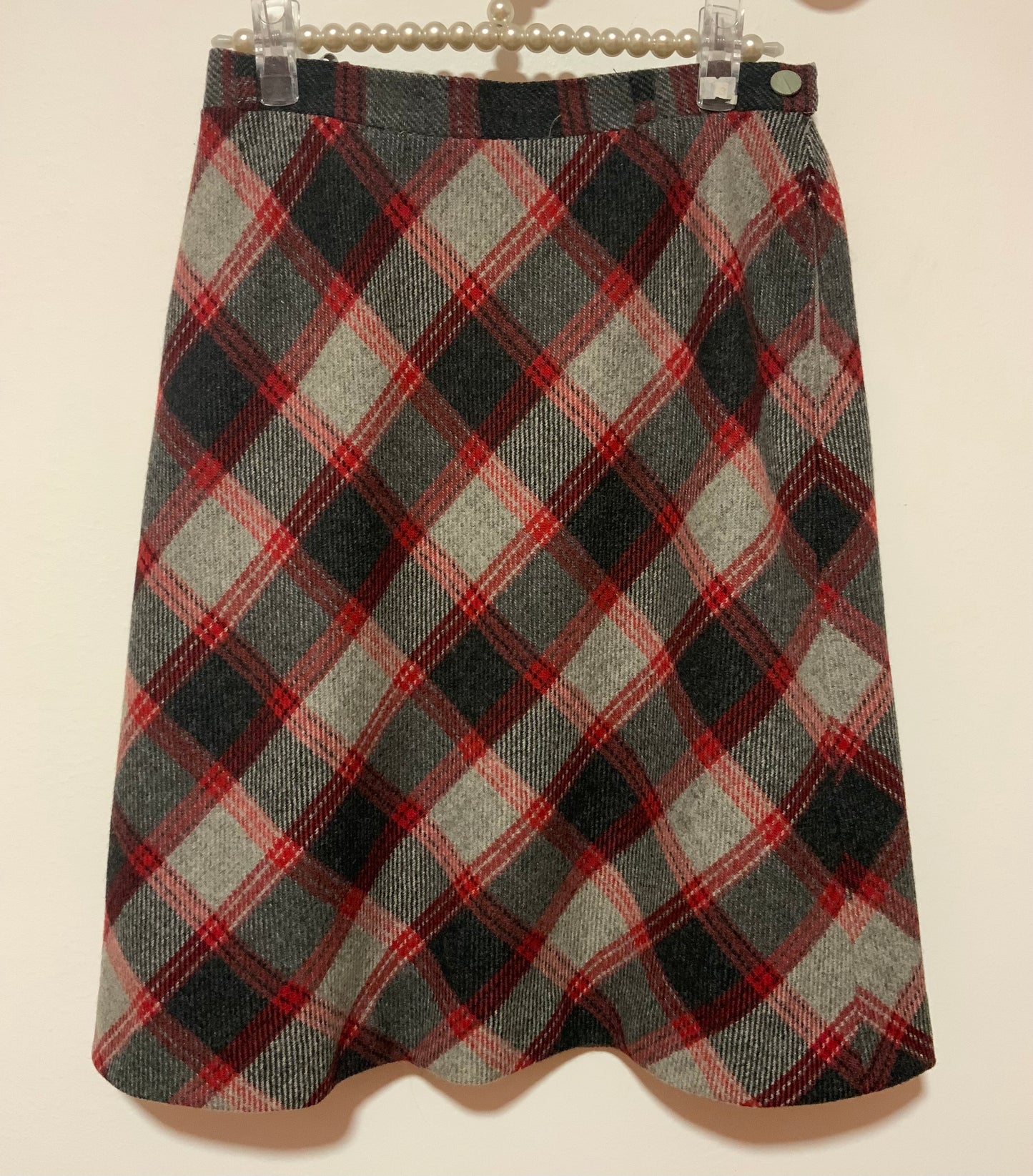 Jupe Tartan Création Main Vintage 1970