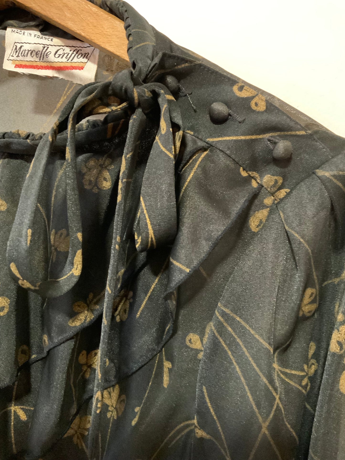 Robe en voile à Fleurs M.Griffon Vintage France- T40