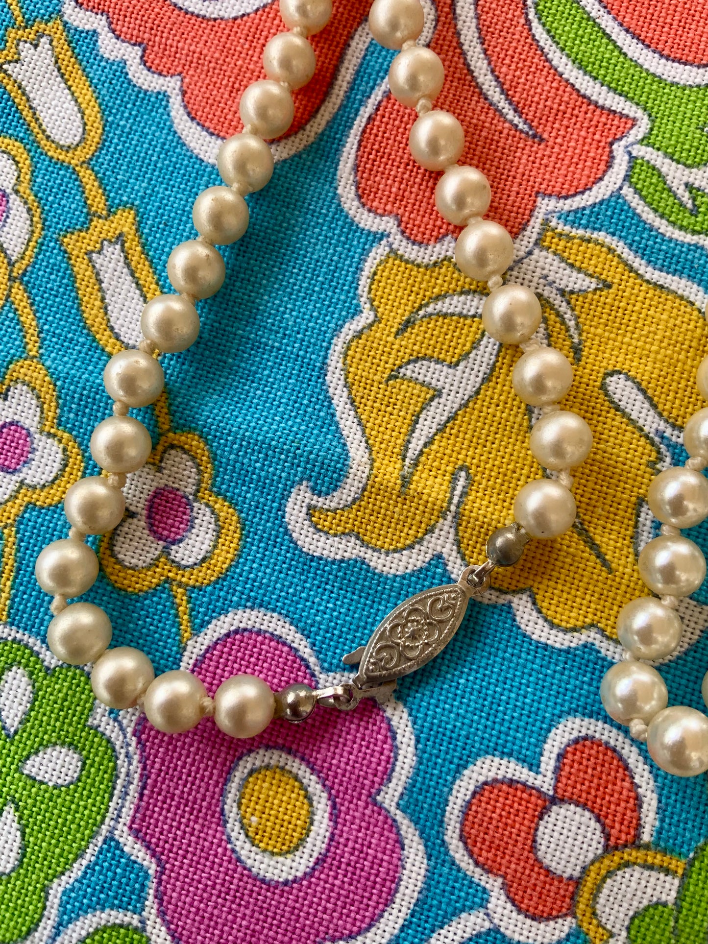 Collier perles Art deco Années 30 Vintage 72 centimètres -