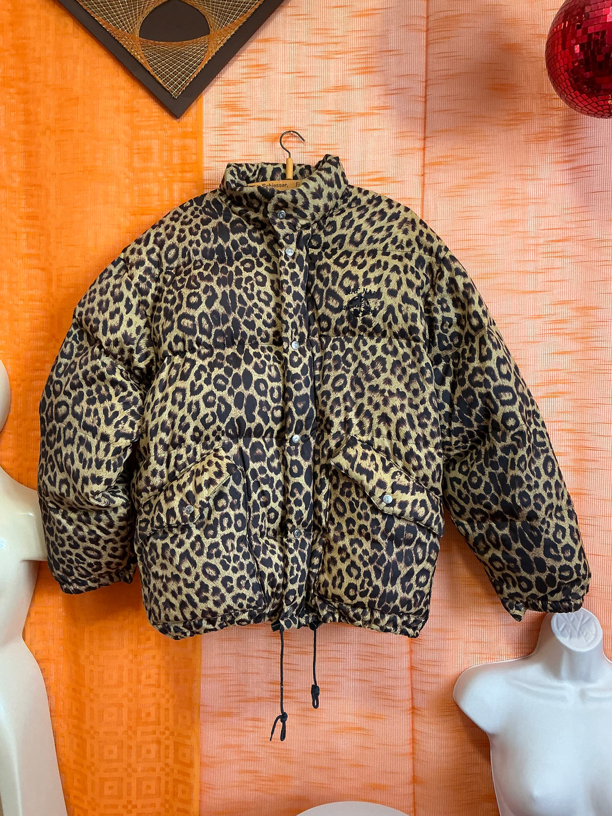 Manteau Doudoune Léopard Naf Naf Vintage 1990- TU