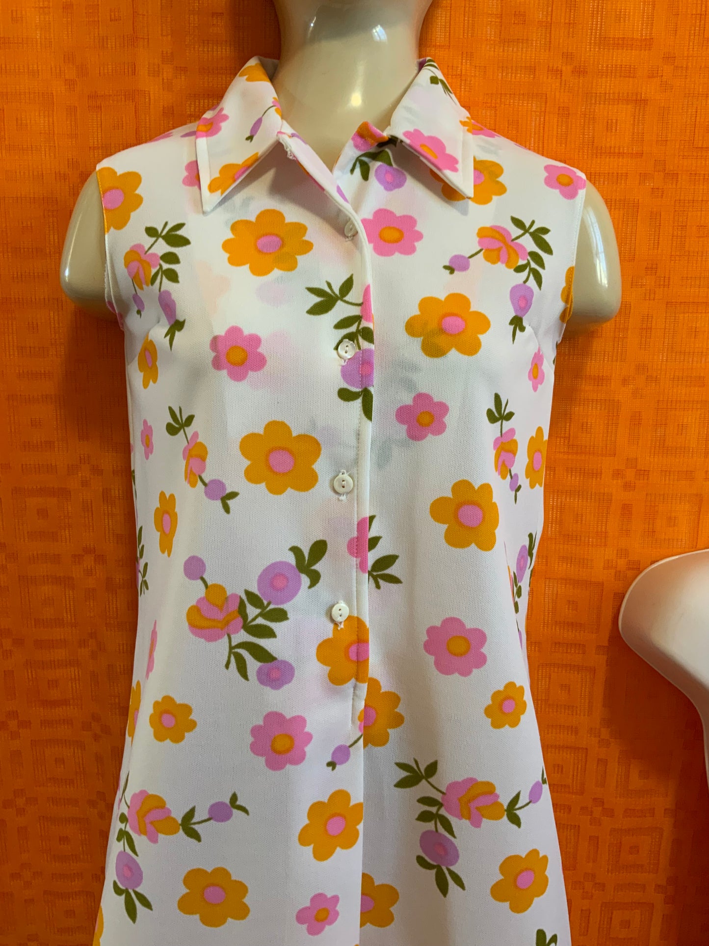 Mini Robe Trapèze Vintage 1970 a fleurs- T36.