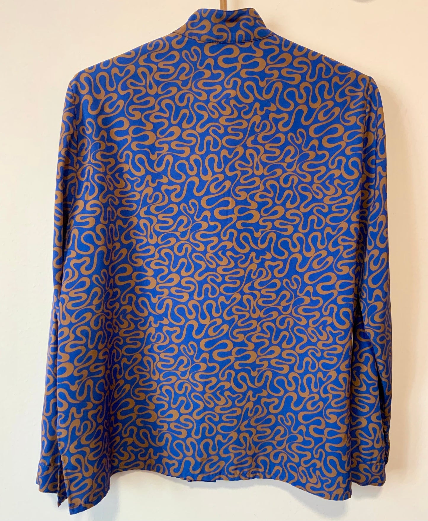 Chemisier col montant Vintage motifs