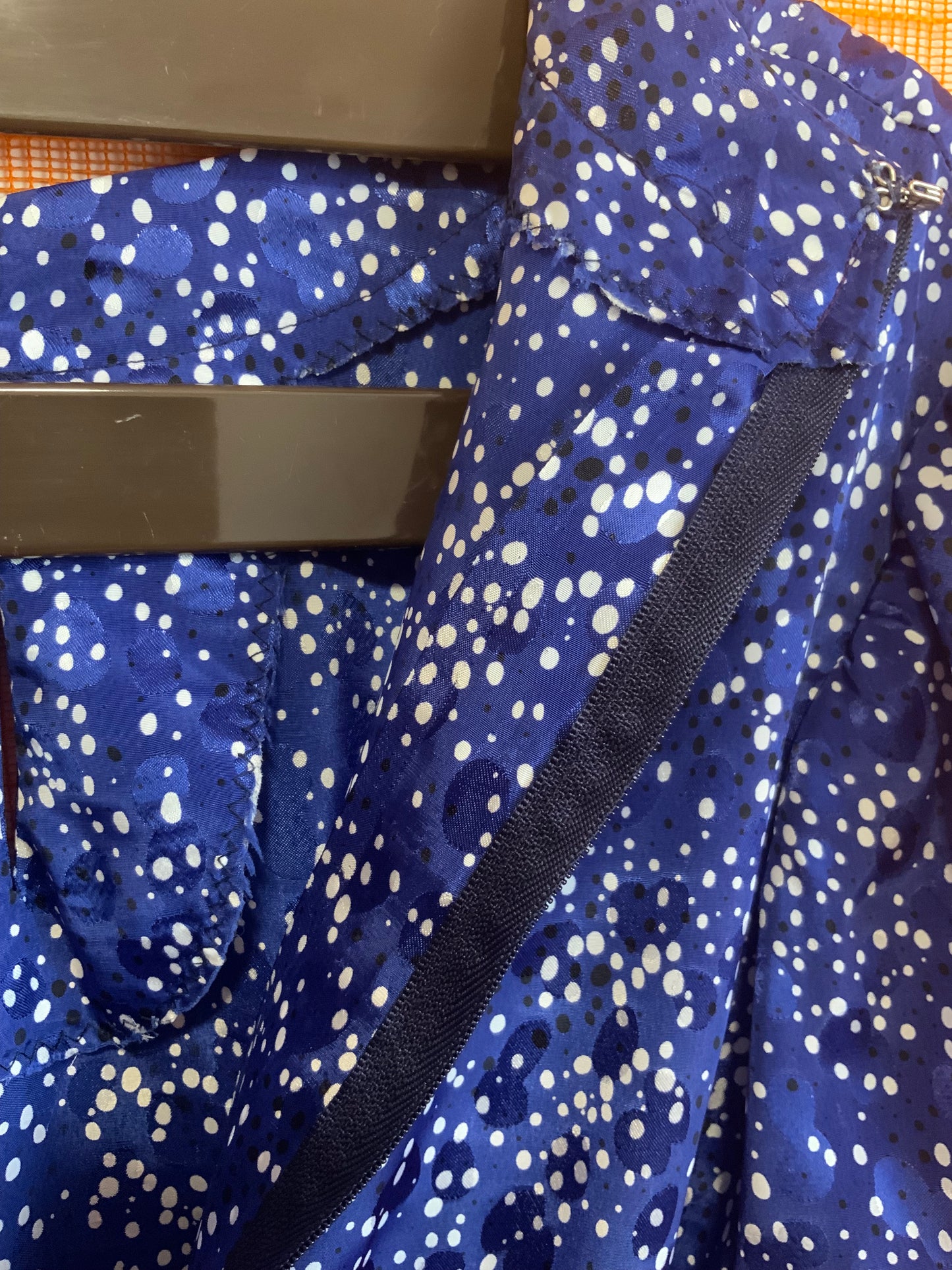 Robe chic de confection main Vintage 1980 petits pois- T42/44