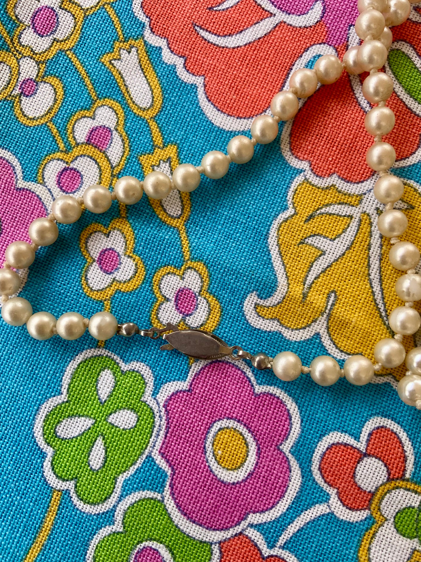 Collier perles Art deco Années 30 Vintage 72 centimètres -