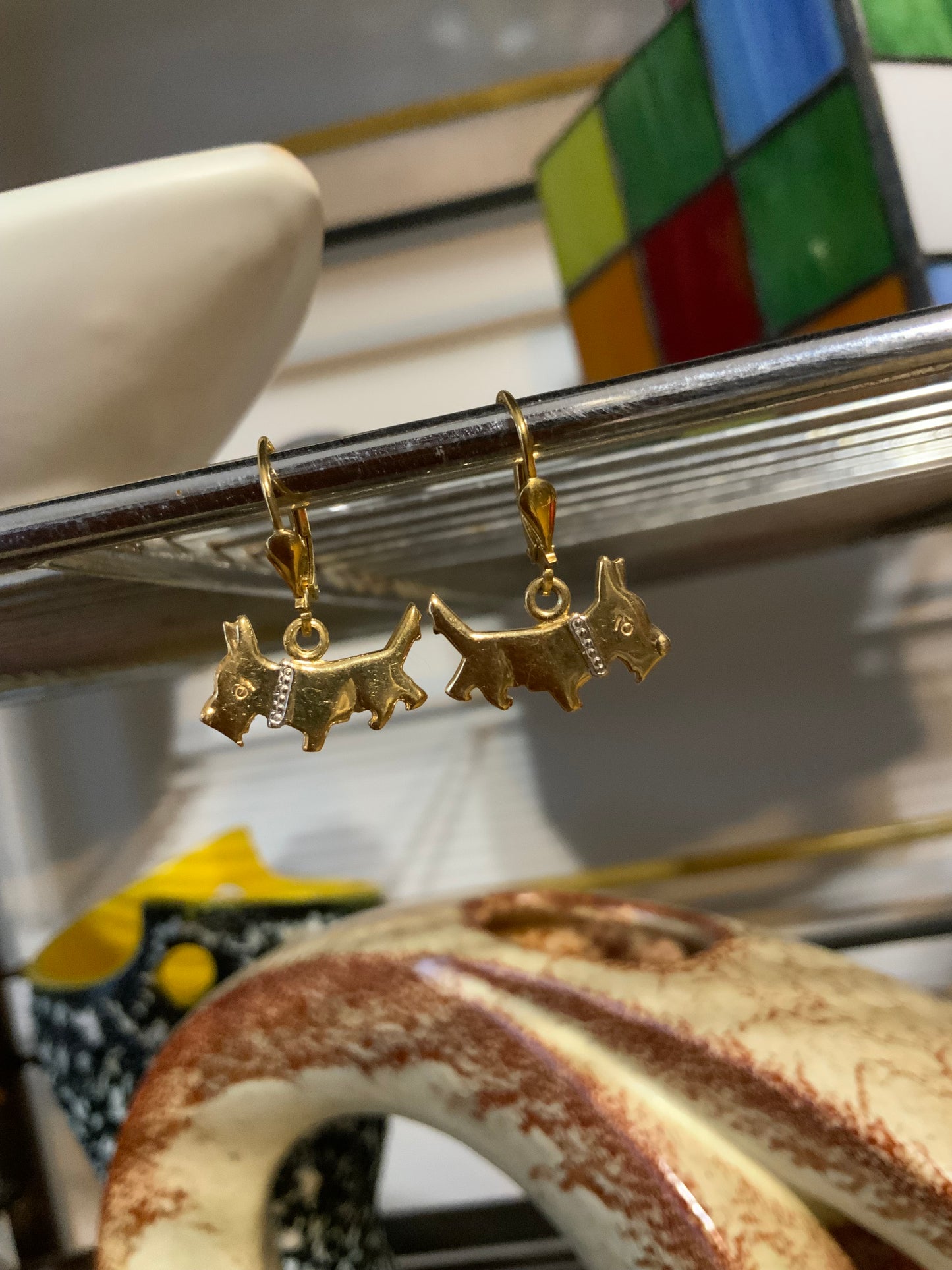 Boucles d’oreilles Agatha Vintage Chiens Logo