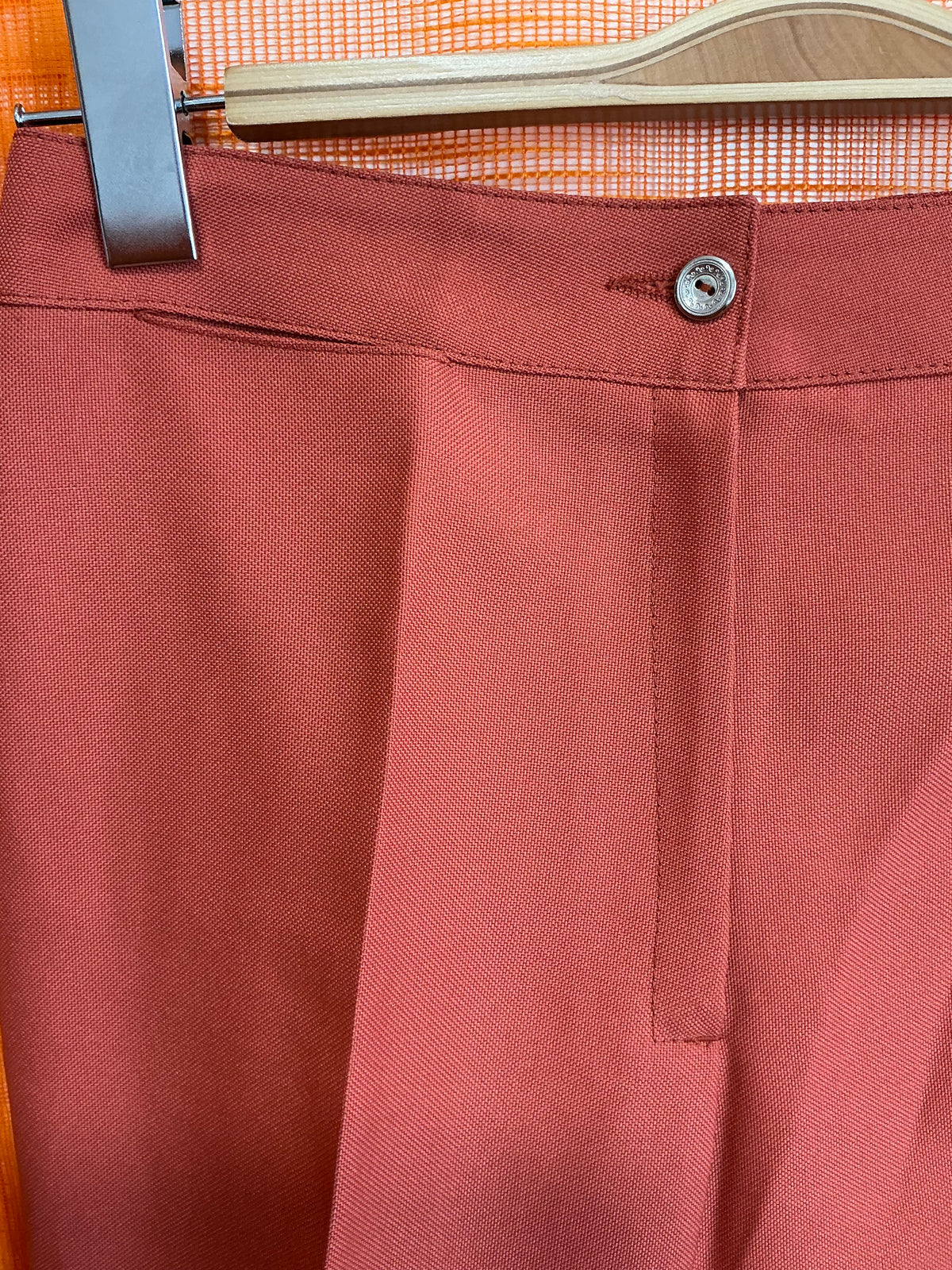 Pantalon Pattes d’éléphant Vintage Tergal Orange Neuf 1970- T36/38