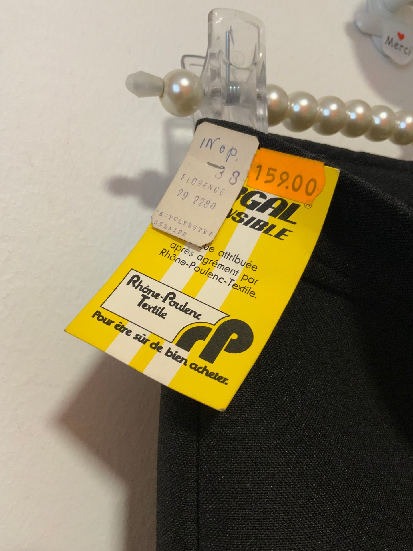 Superbe Pantalon Pattes d’éléphant Tergal Deadstock Vintage 1970