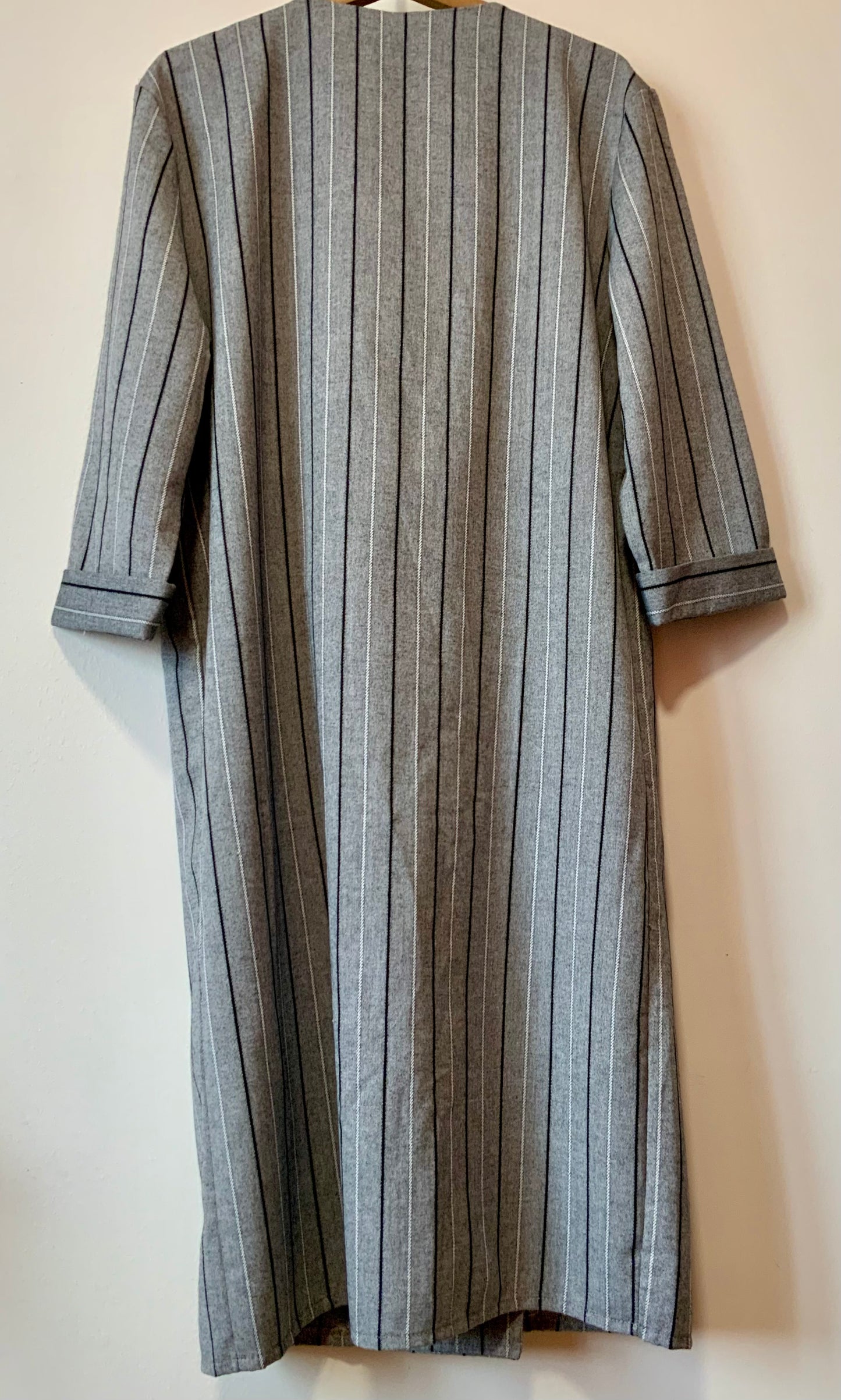 Robe Boutonnée Rayures Grand Col Marin France 1980