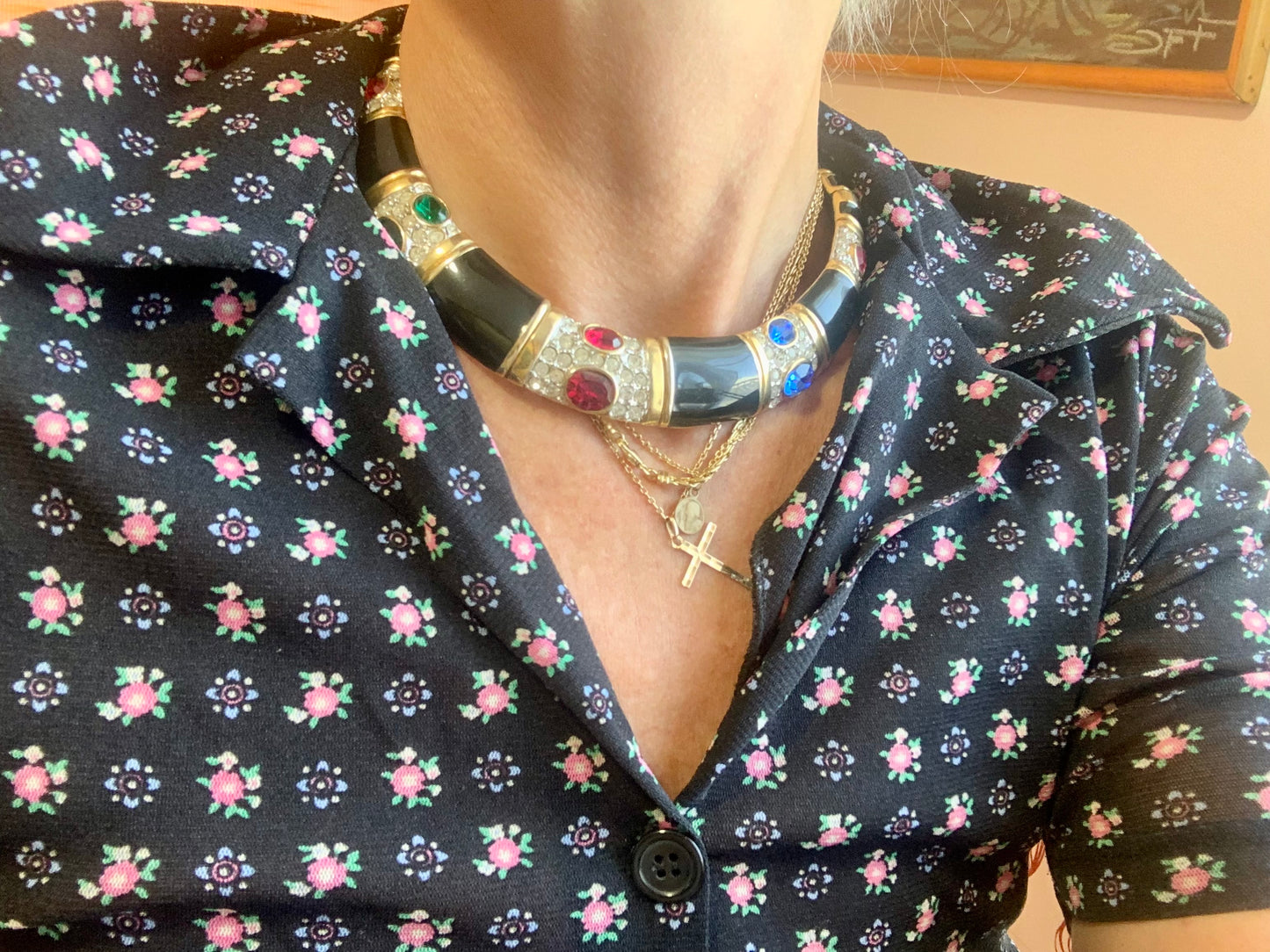 Collier Superbe Plastron Vintage 1990-