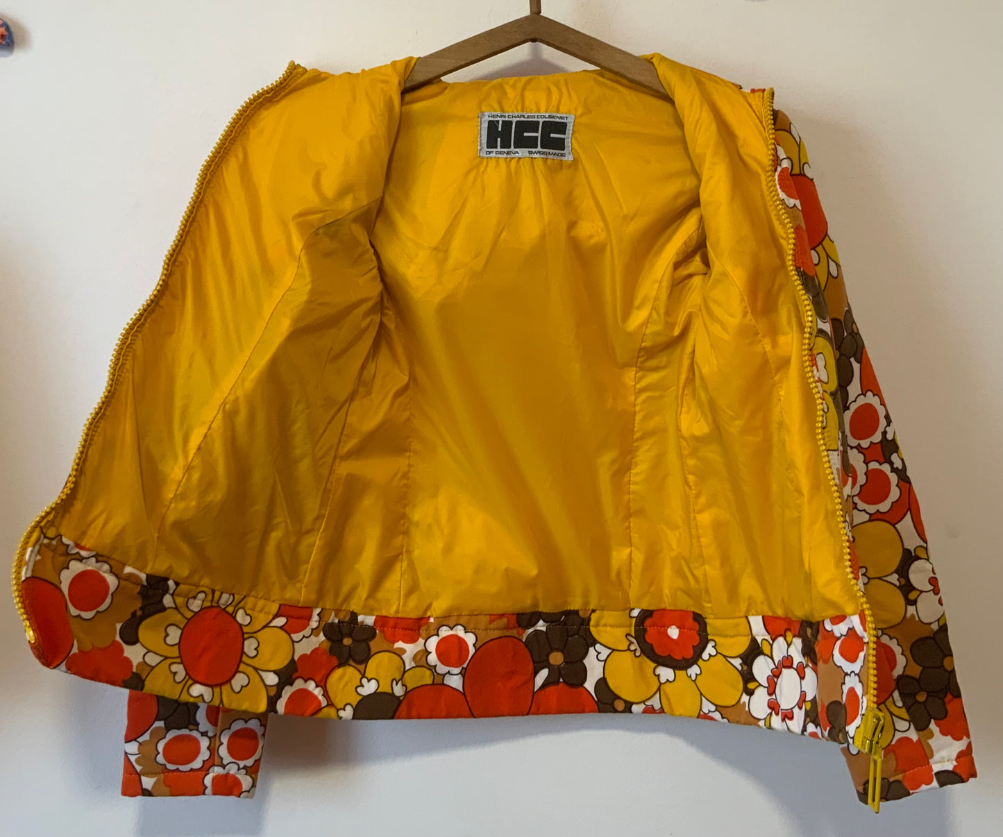 Colsenet Haut de gamme Ensemble Flowers power Vintage 1970 Pièce exceptionnelle- T32