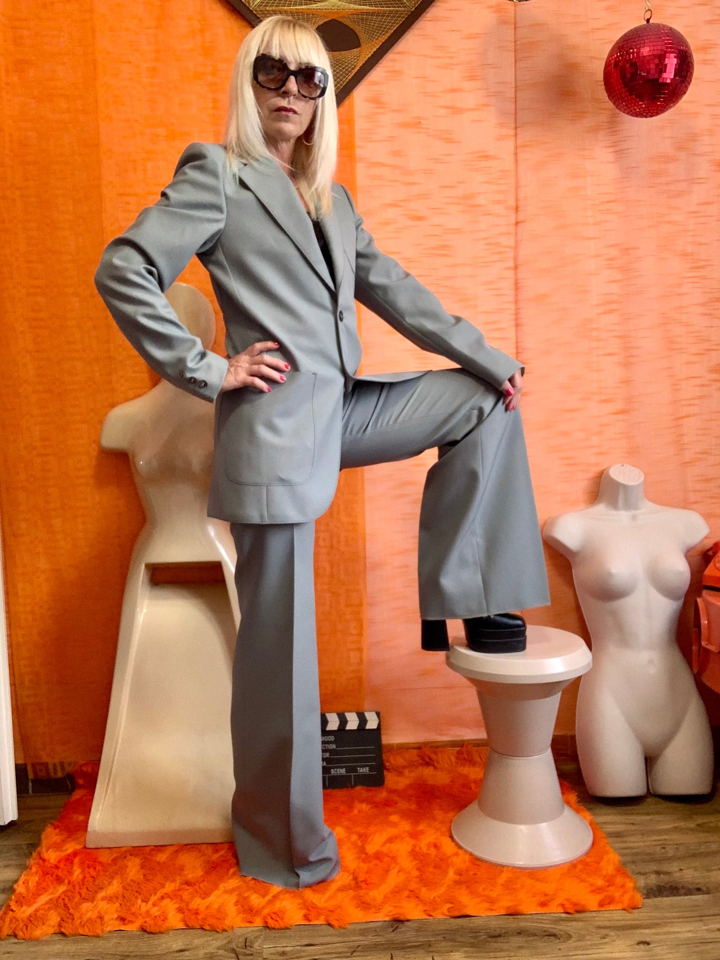 Ensemble costume pattes d’éléphant Neuf Vintage 1970 Rareté- T36