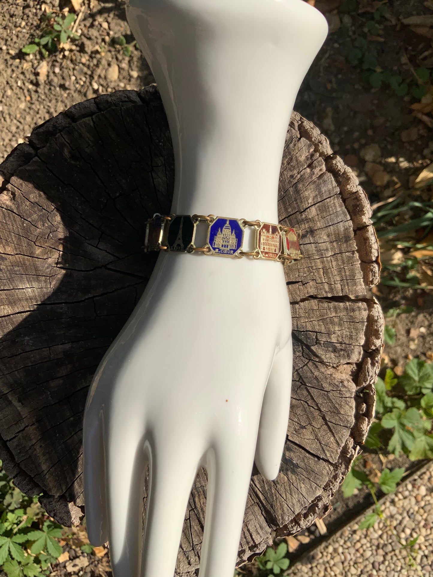 Bracelet Ancien Vintage Souvenirs Monuments Paris-