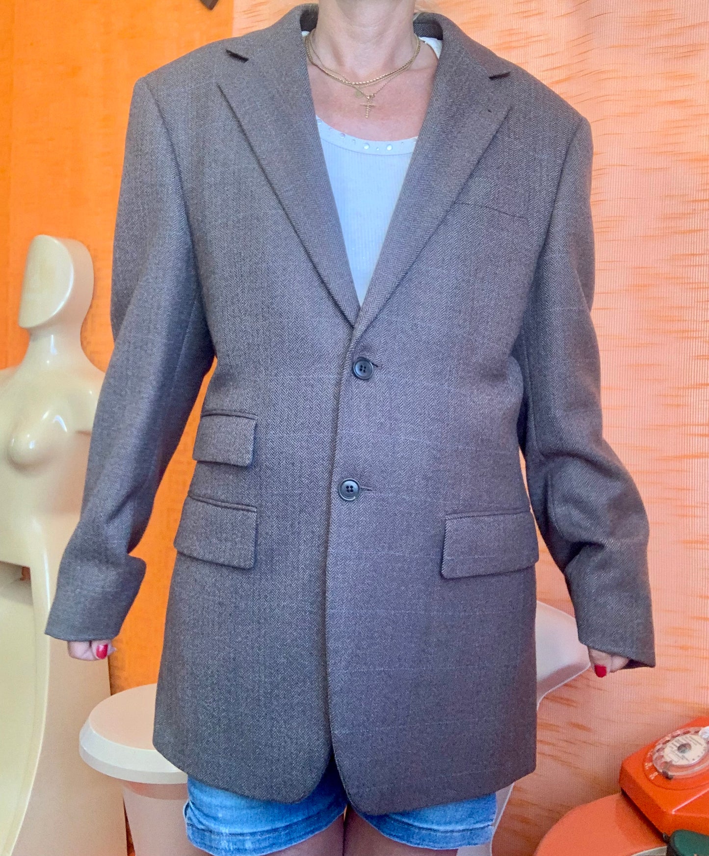 Blazer Chevrons Carven - Neuf T50 maxi.