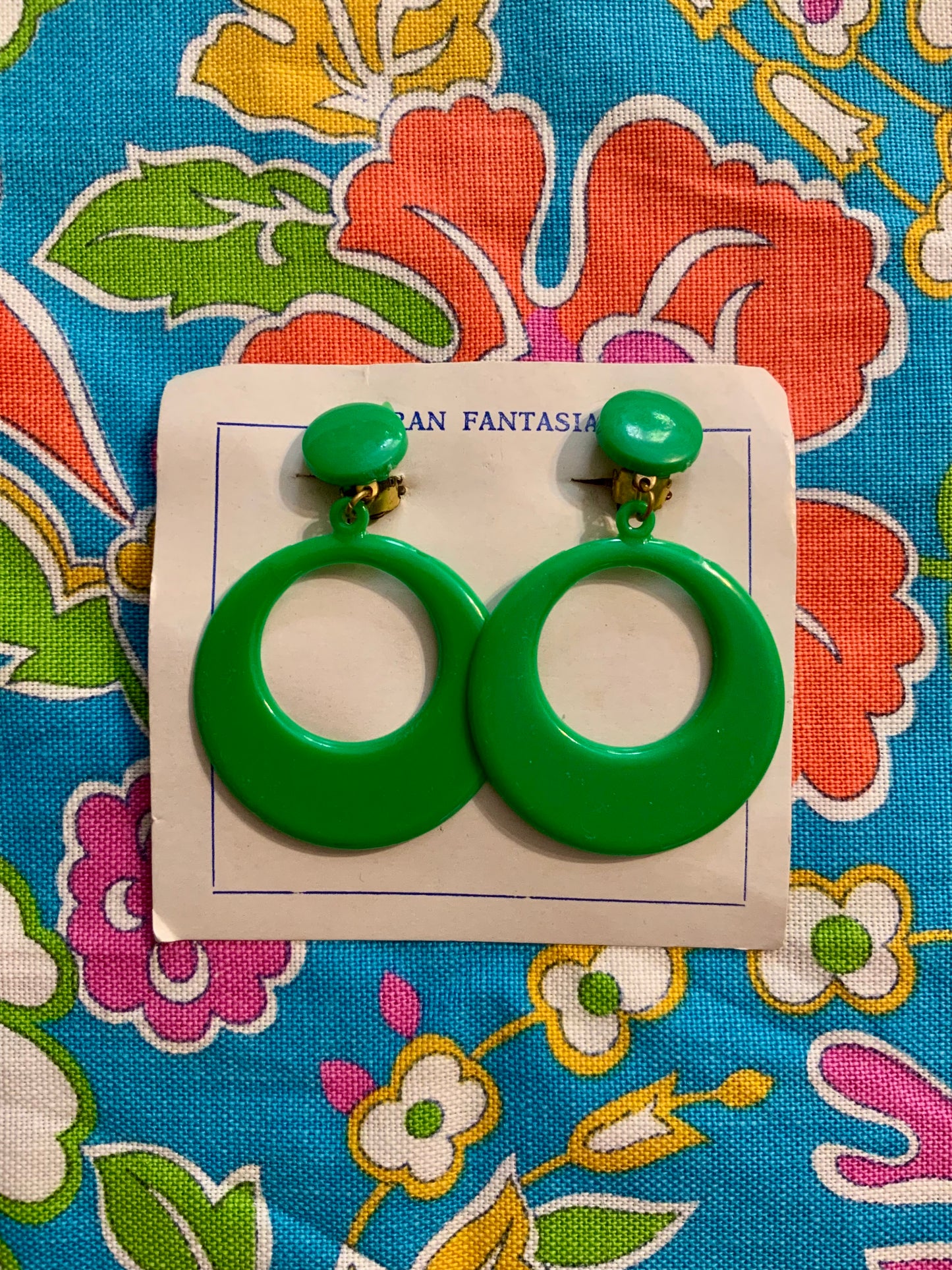 Boucles d’oreilles Créoles Neuves Vintage 1980-
