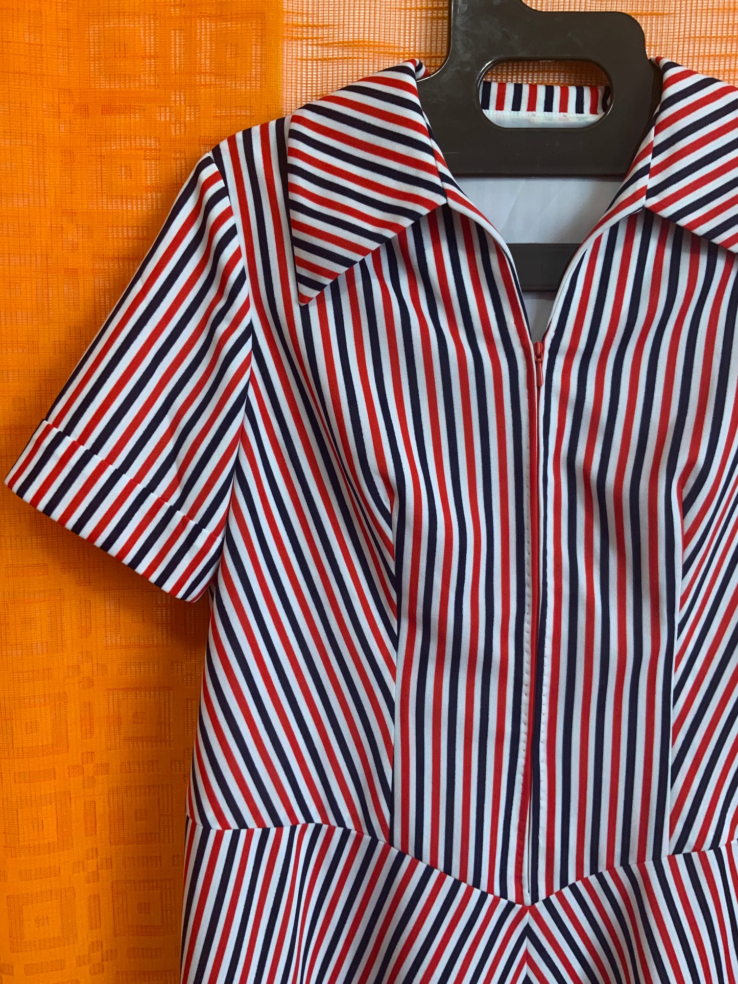 Robe a rayures Vintage 1970/80 Confection main - T42/44-