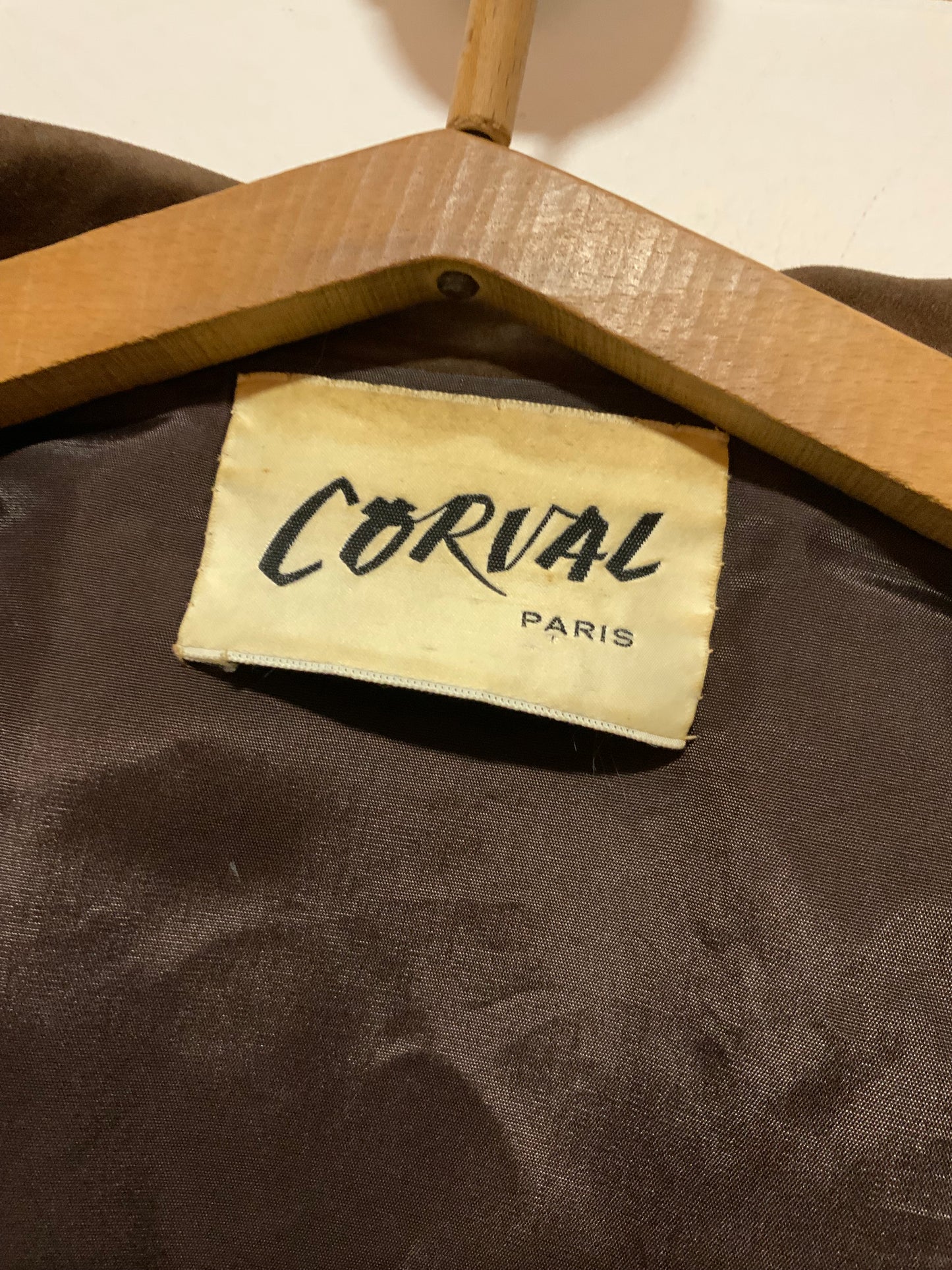 Veste Cuir Daim France Vintage 1970- T46 Mixte.