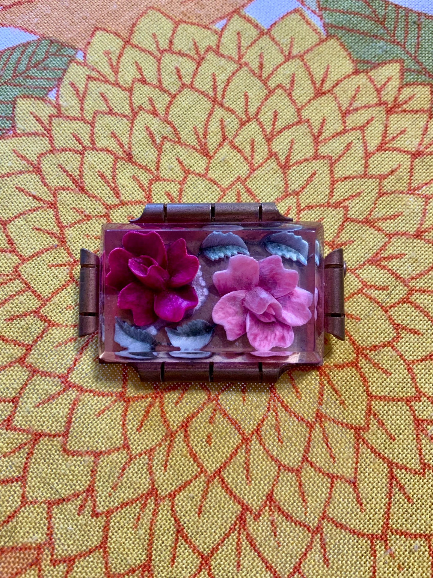 Magnifique Broche Fleurs Ancienne Vintage Art deco
