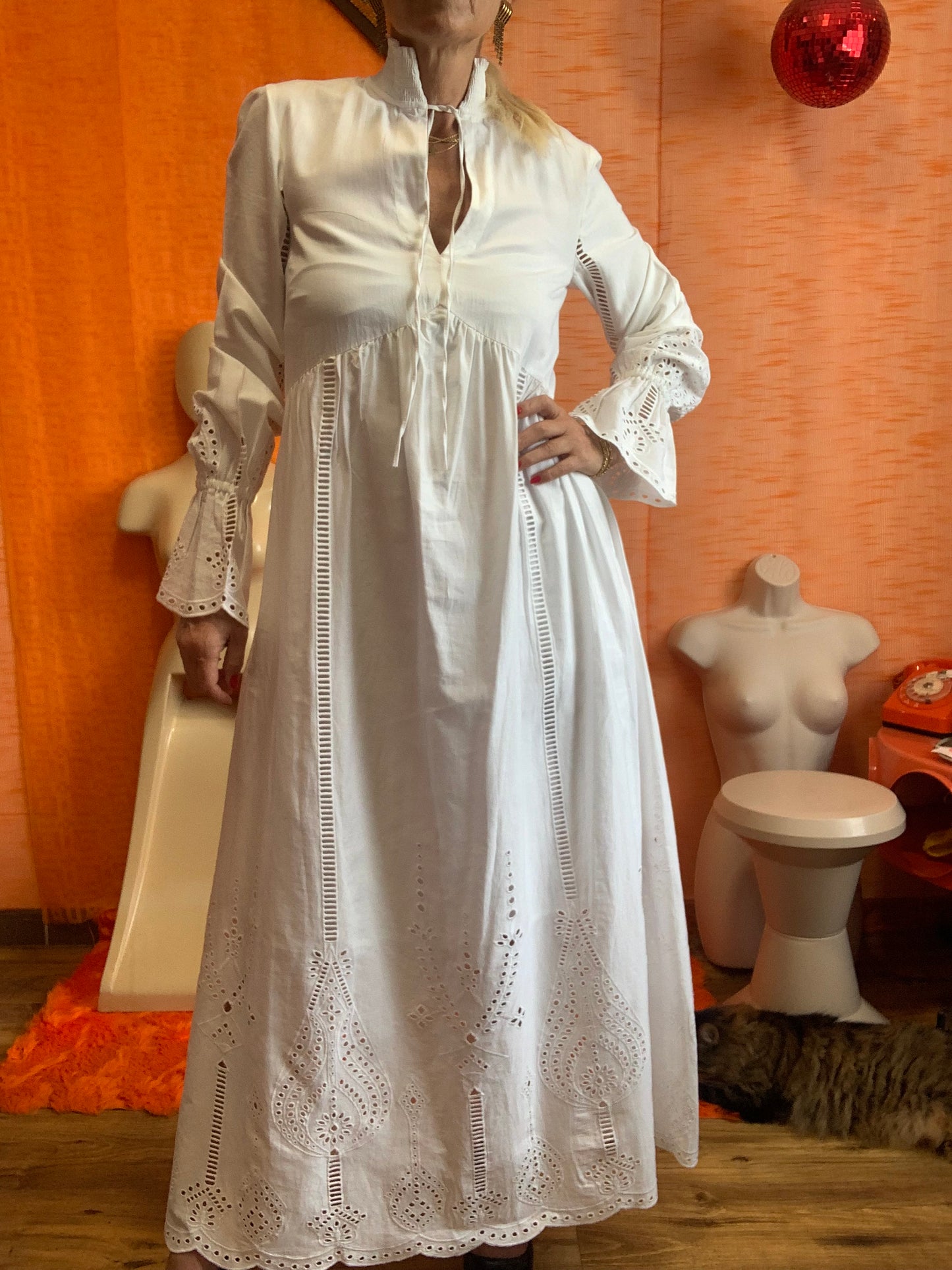 The Kooples Robe Longue Boheme Broderies Élégance - T1