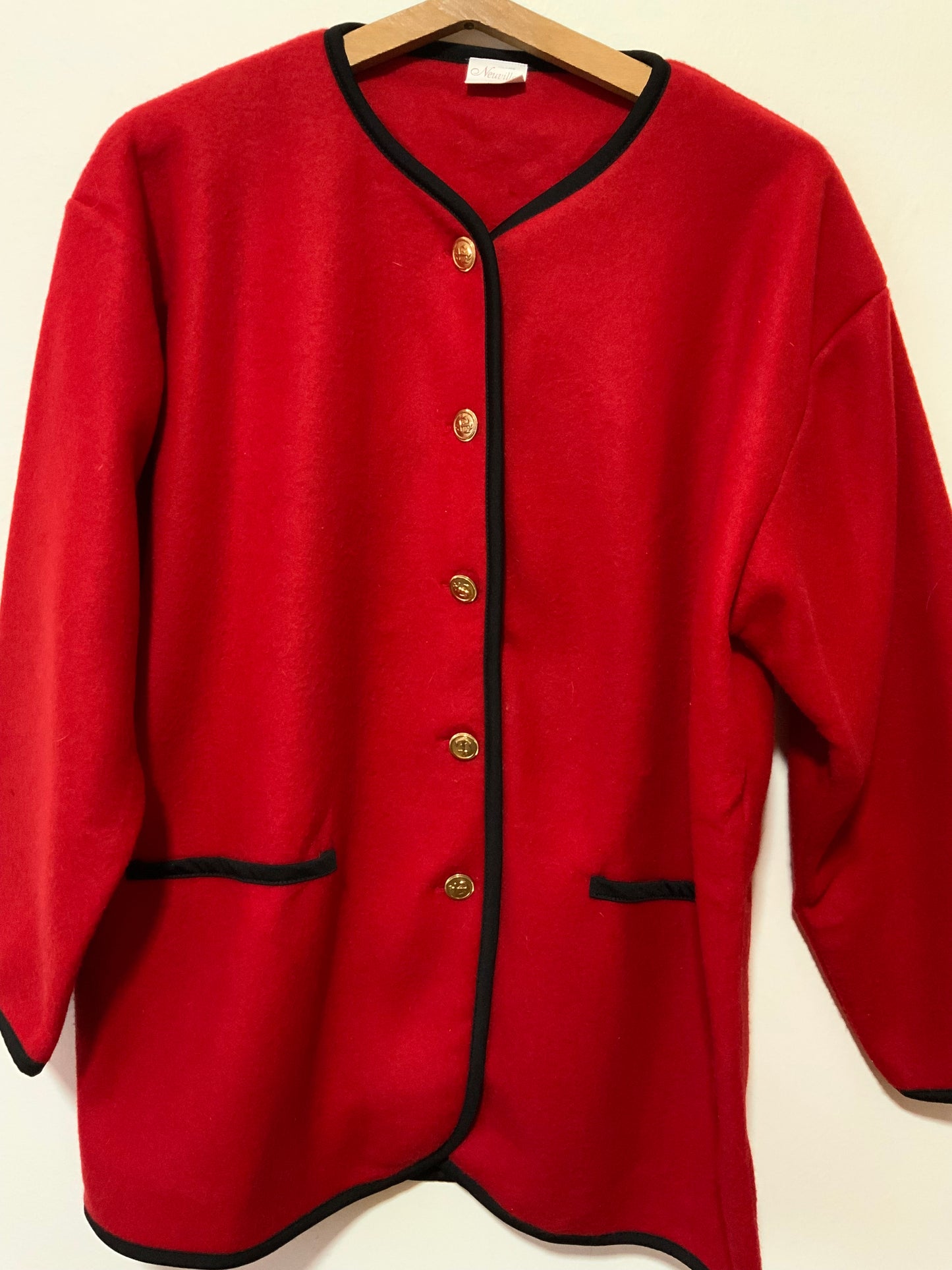 Veste Polaire Rouge Vintage 1990 Classique- T44
