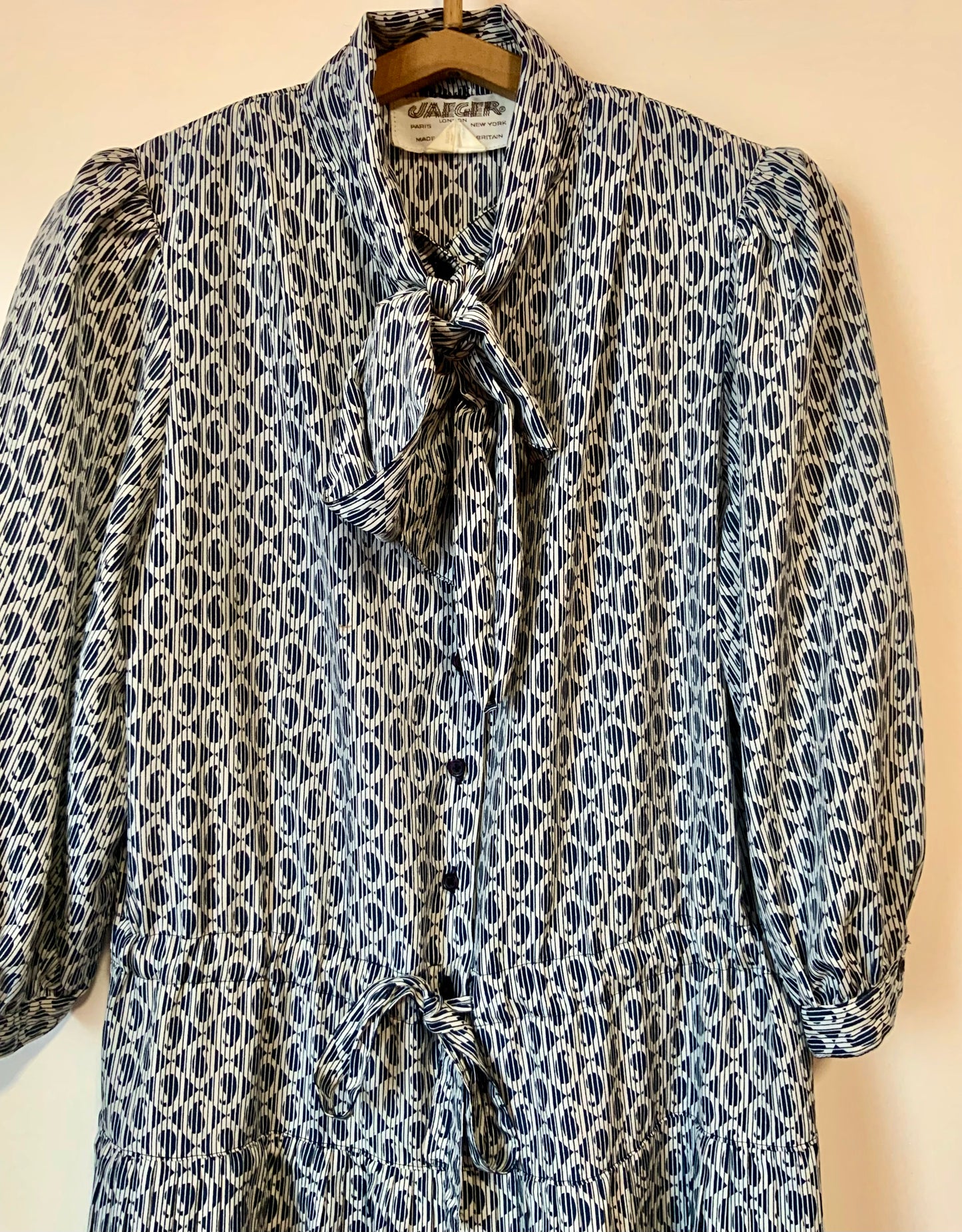 Robe longue plissée Jaeger Vintage Élégance- T46 et inf.