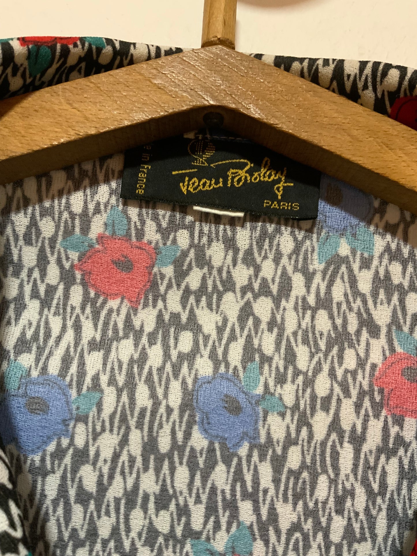 Chemisier À fleurs France Vintage a Épaulettes  - T42/44