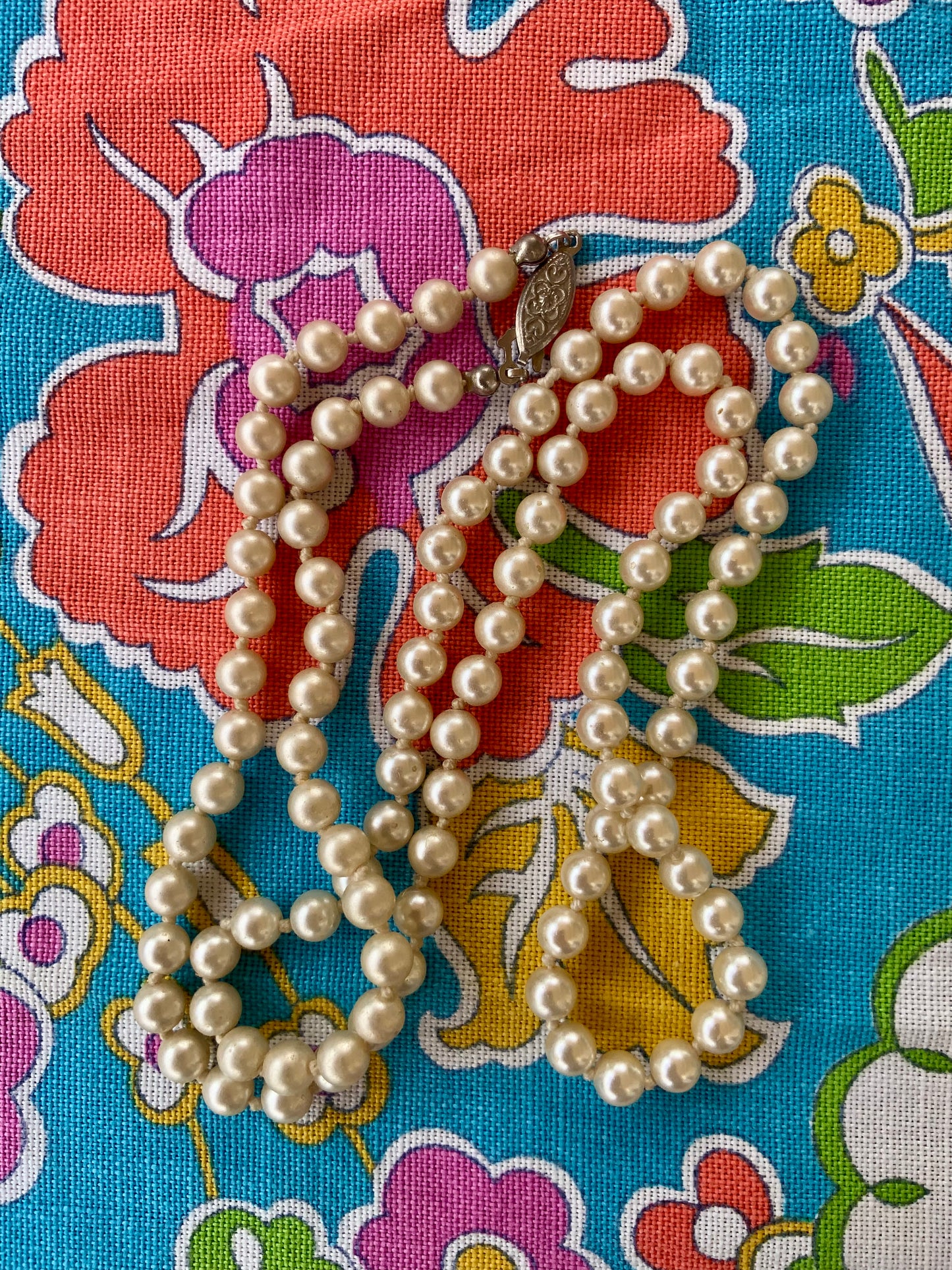 Collier perles Art deco Années 30 Vintage 72 centimètres -