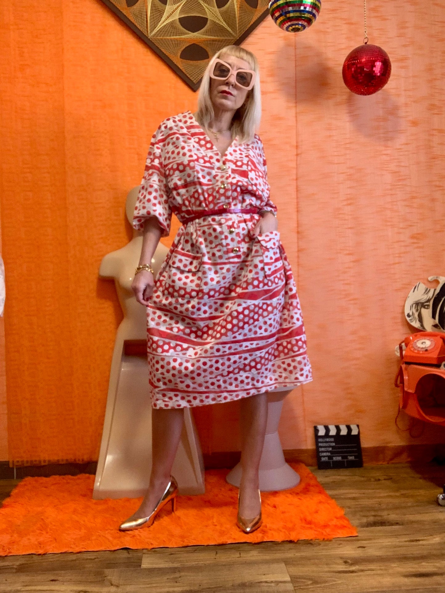 Robe de création Faite main Paris Vintage- T44/46