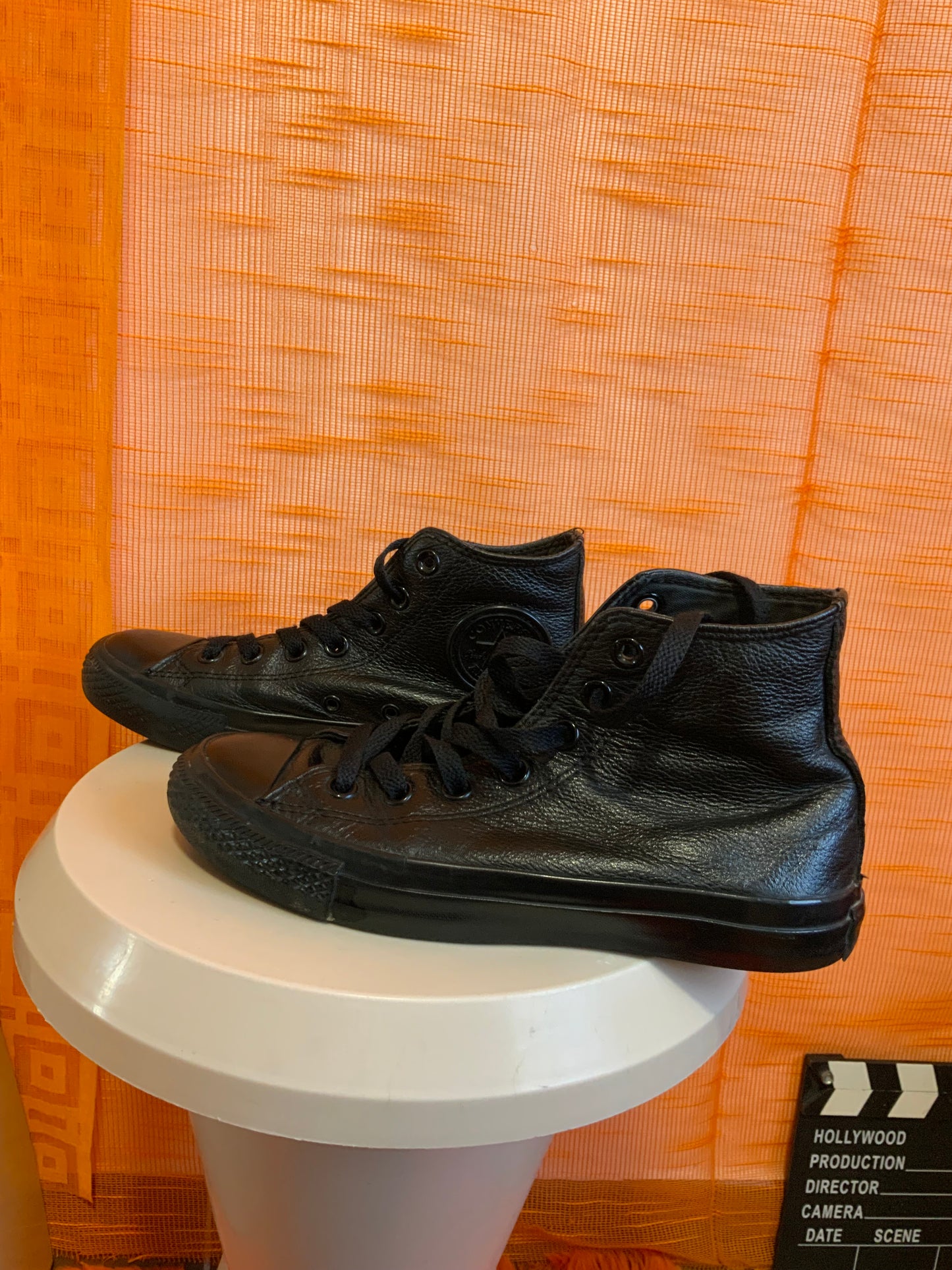 Baskets Converses All Star Montantes Vintage 2000’ Cuir noir- T37