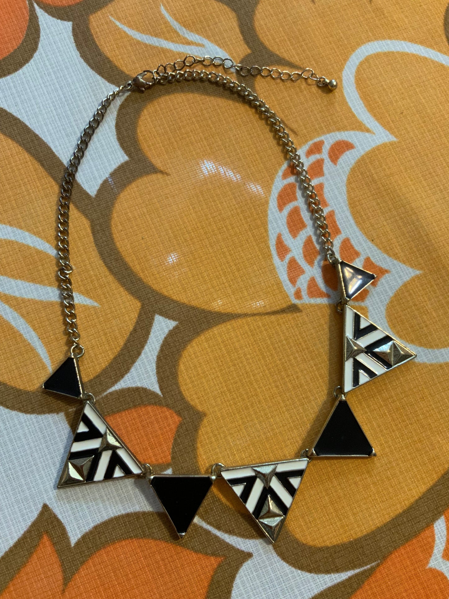 Collier Vintage Triangles Façon 1980 -