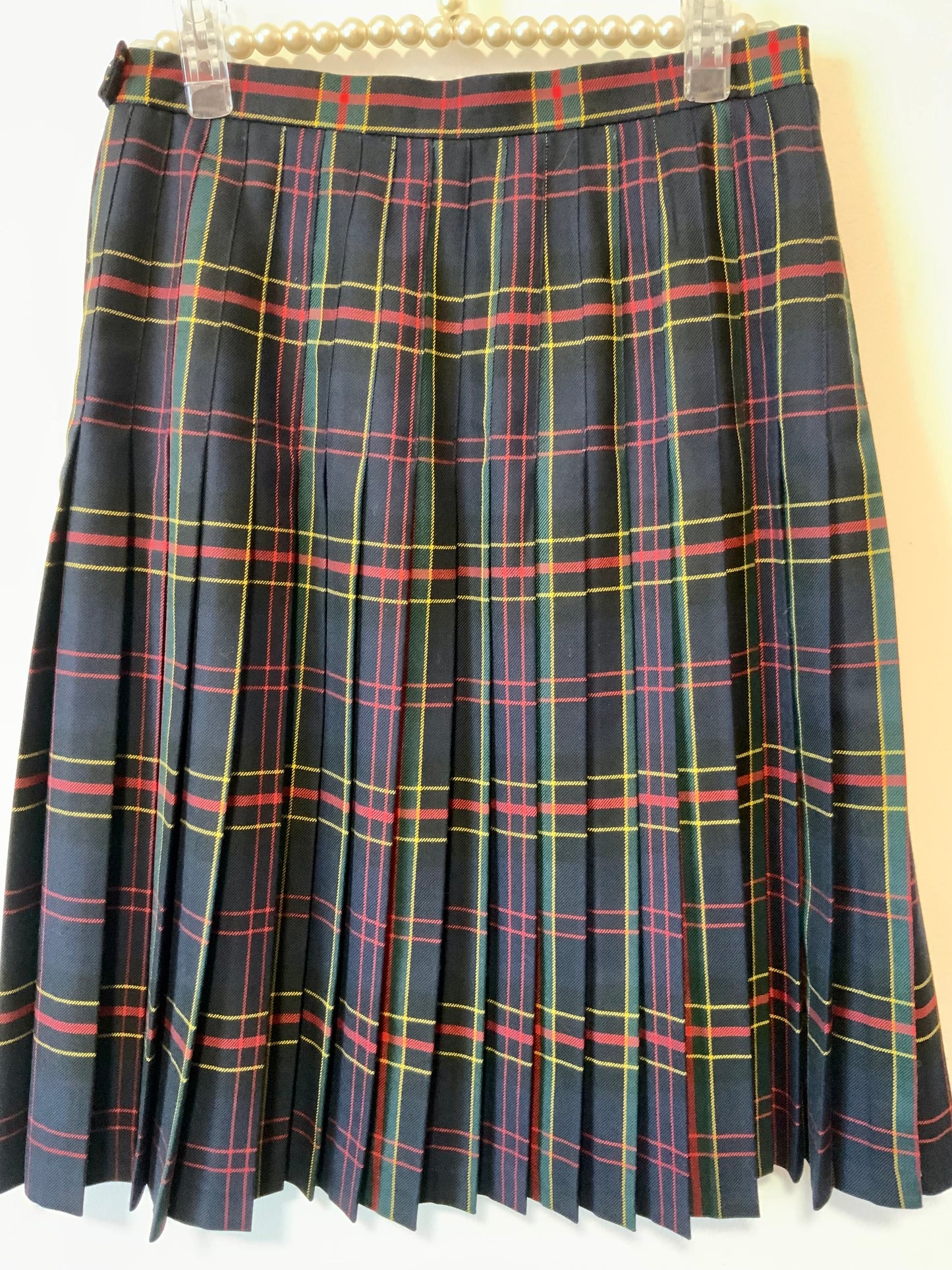 Jupe Plissée confection main carreaux Tartan Vintage 1980- T38