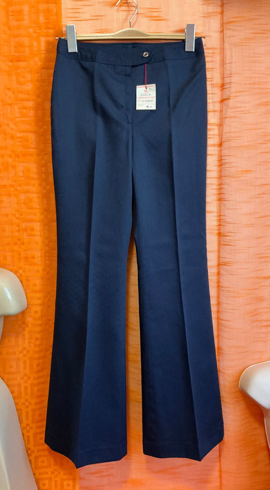 Pantalon Flare Pattes d’éléphant Tergal Vintage Neuf 1970 France- T36
