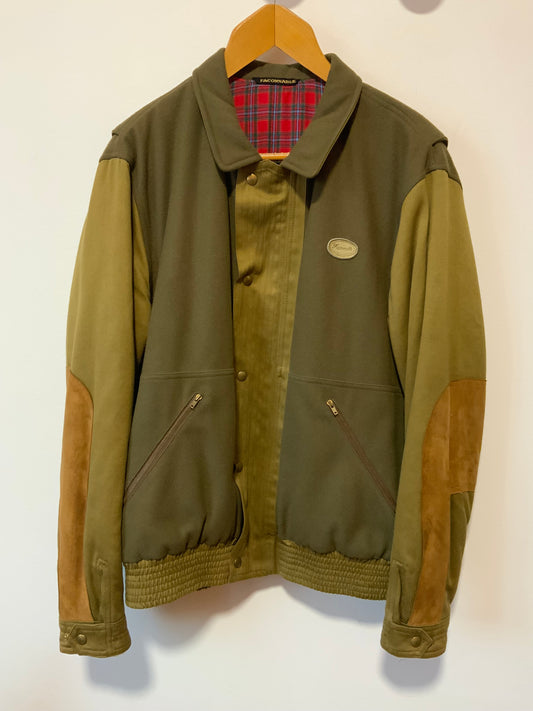 Blouson Faconnable 1990 Ecossais Vintage Designed by Albert Goldberg Made in France -