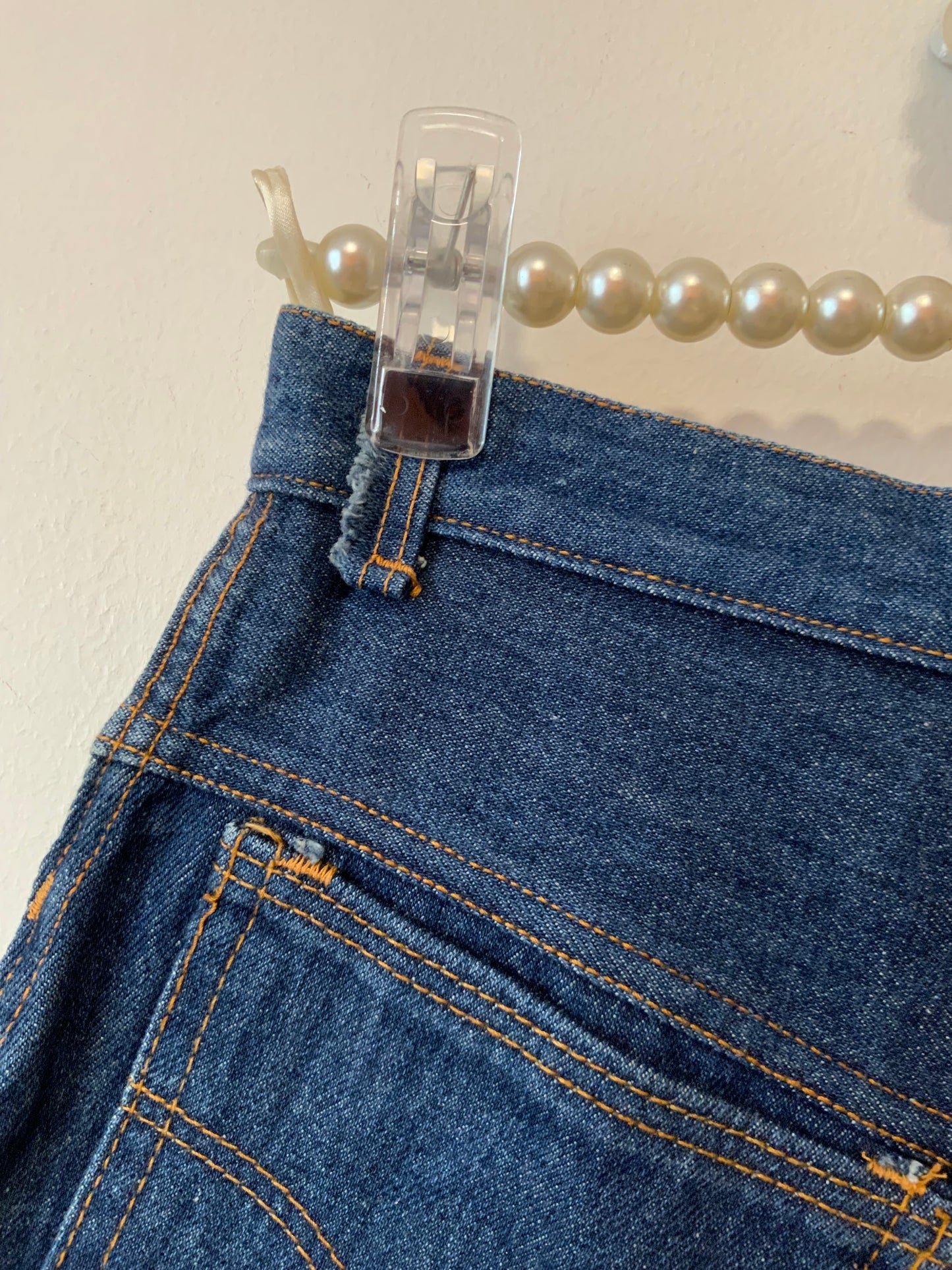 Mini Jupe Jean Denim Italy Vintage 1980- T34