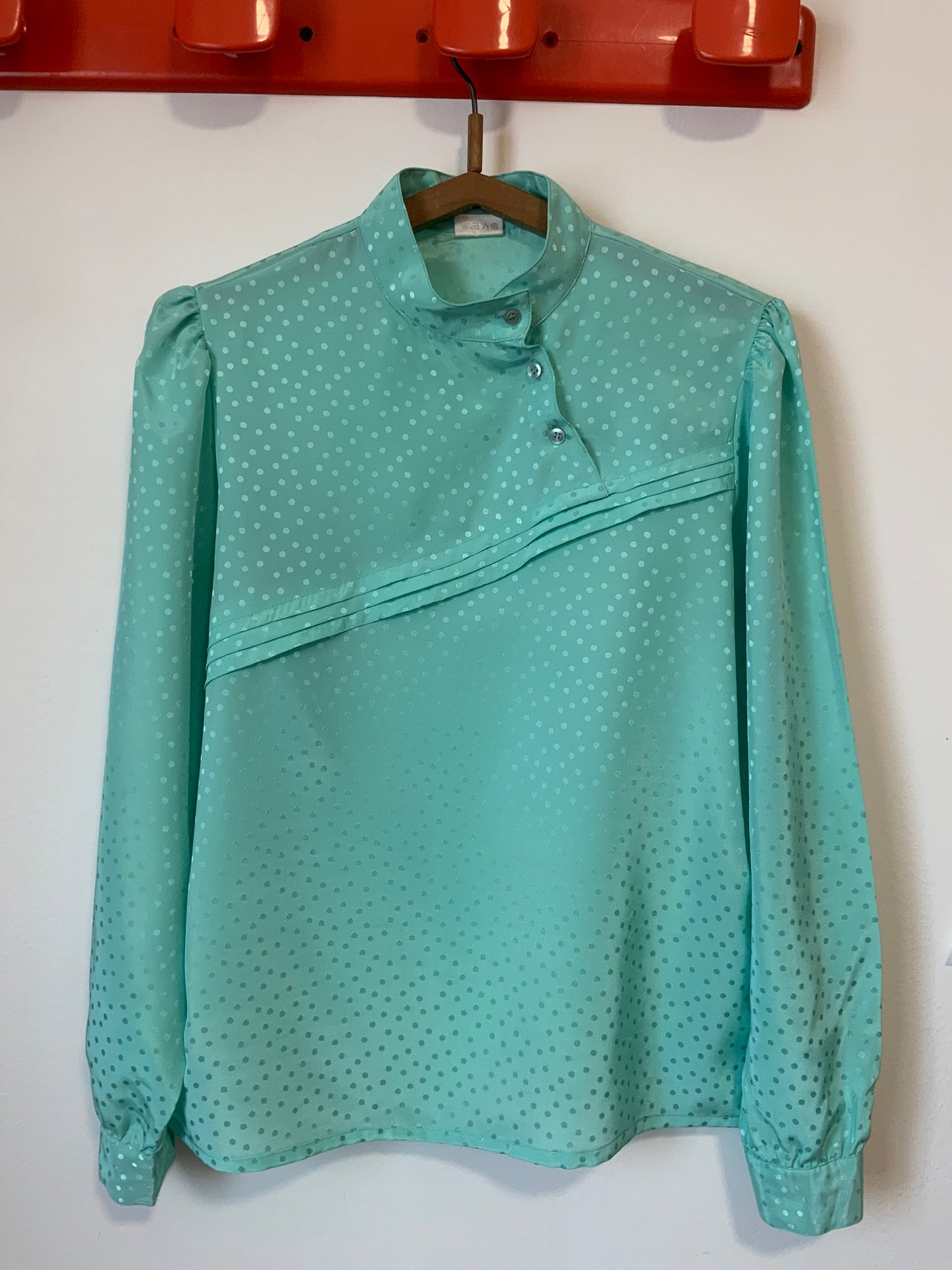 Superbe Chemisier Vintage 1980 Couleur menthe- T38