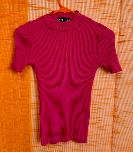 Pull chaussette Rose bonbon Vintage 1990 Kookai - T36