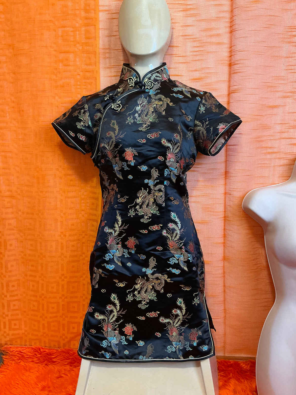 Robe Chinoise Pure Soie Vintage 1980/90-T36