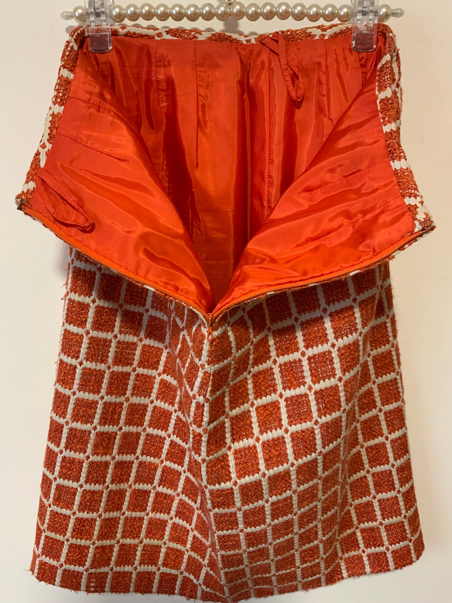 Magnifique Ensemble Tailleur Col Claudine Création Vintage 1970 Chic