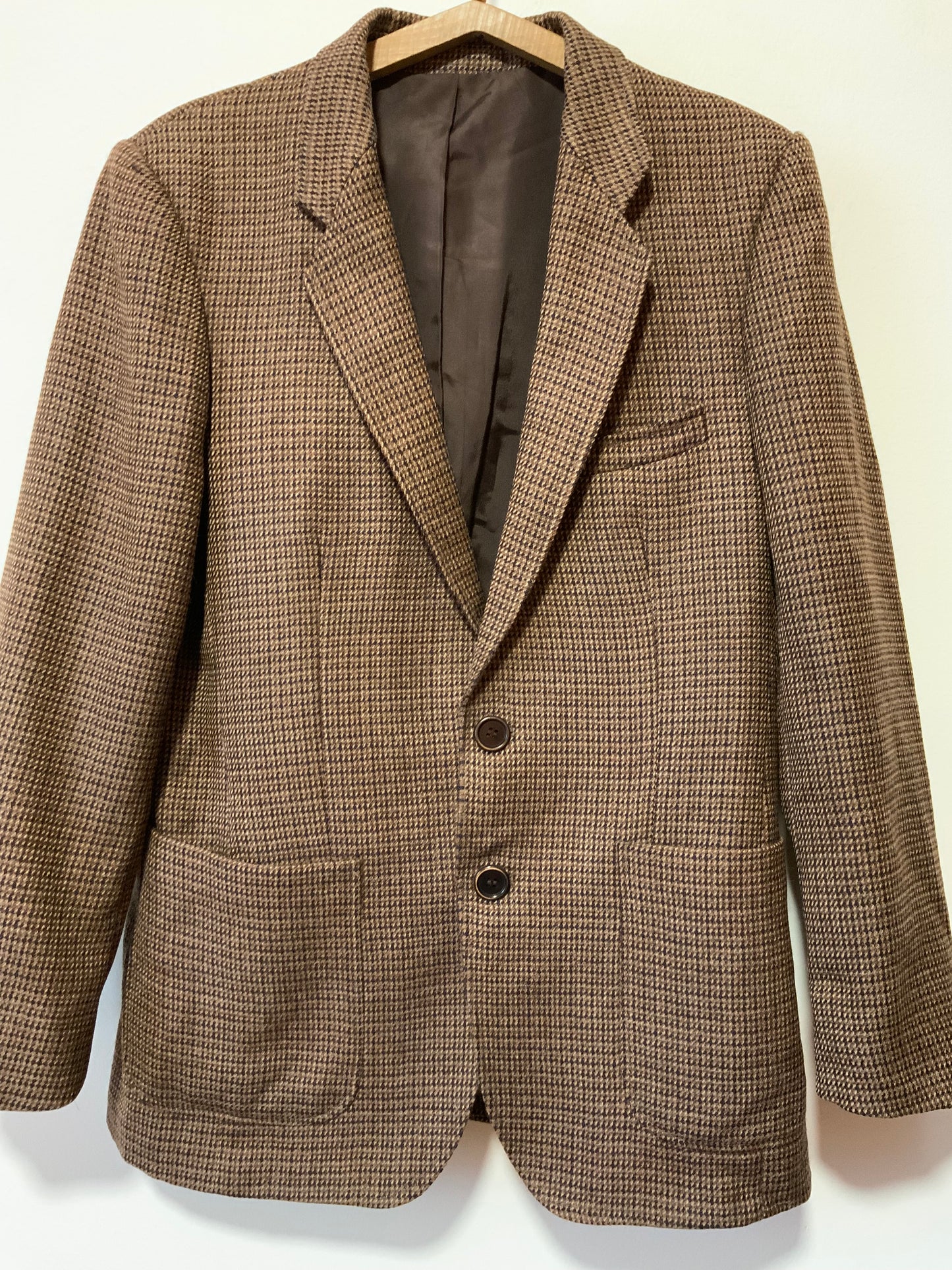 Veste Blazer À carreaux Pure Laine Vintage