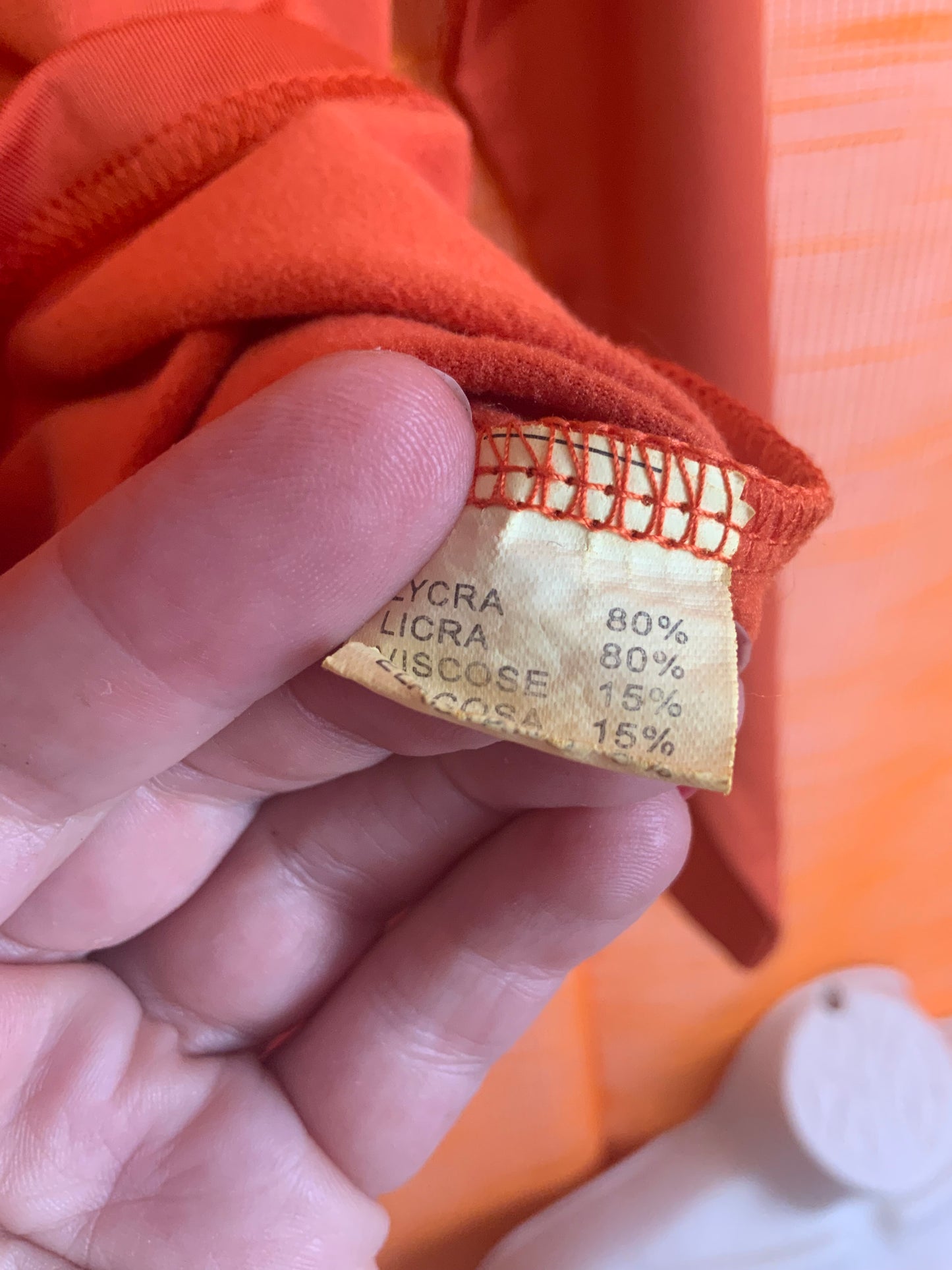 Top orange Élastique Vintage 1990- T38