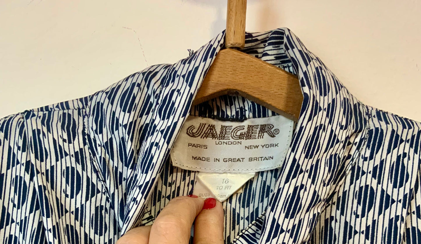 Robe longue plissée Jaeger Vintage Élégance- T46 et inf.