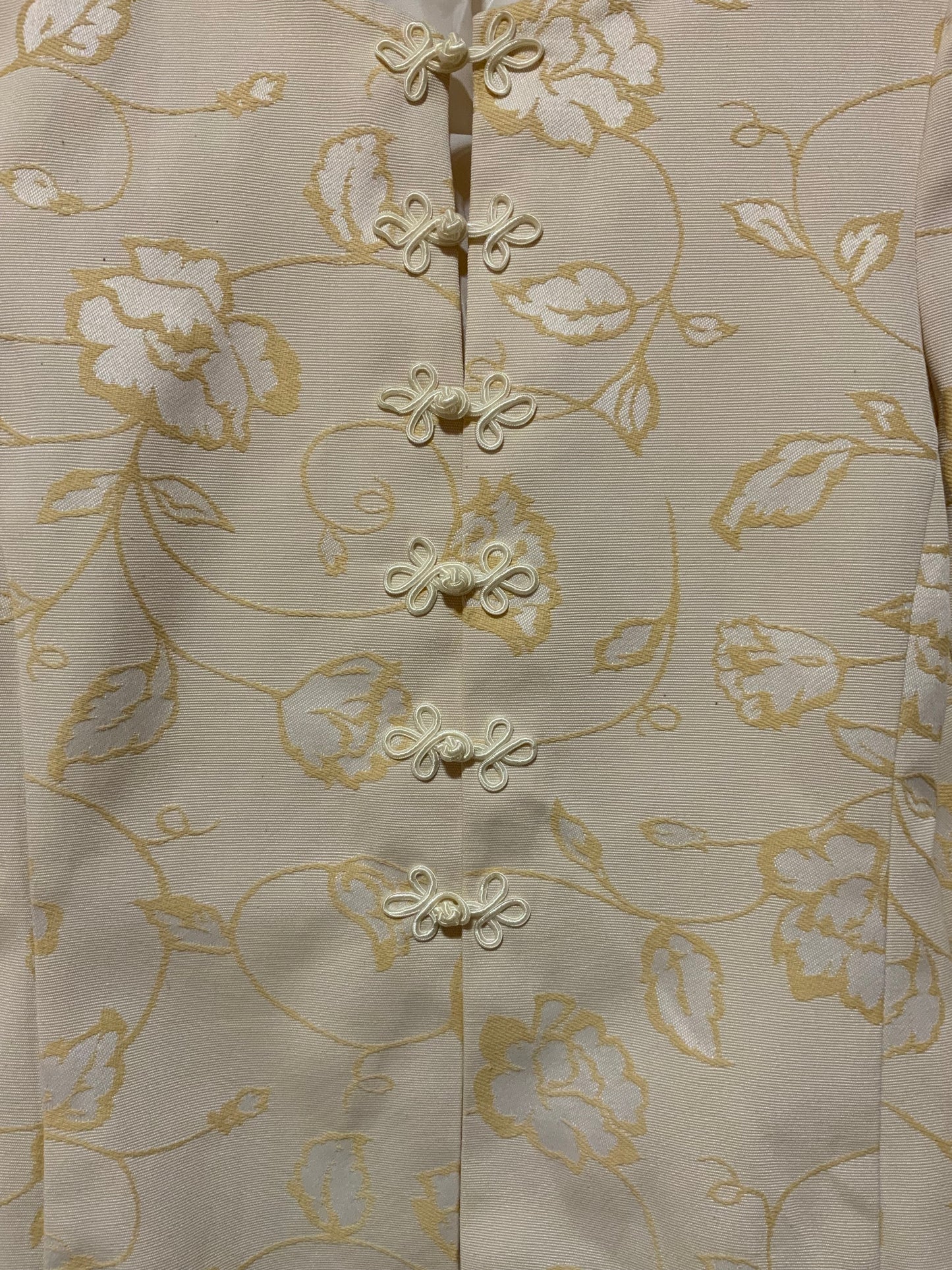 Veste Chinoise Confection Main Vintage Pépite Fleurs 1980