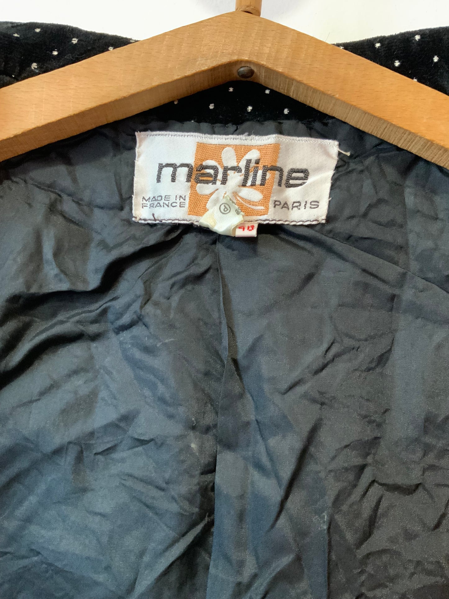 Sublime Veste Velours France Vintage 1970