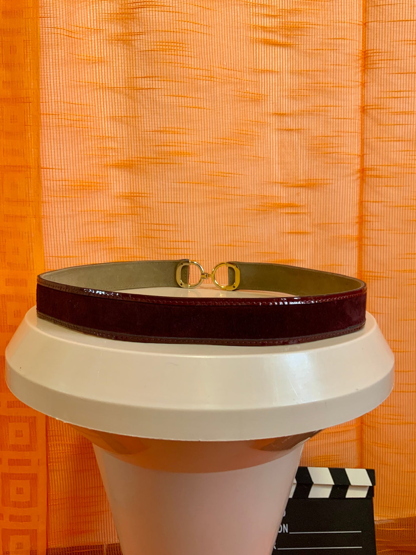 Ceinture daim bordeaux Vintage Chic