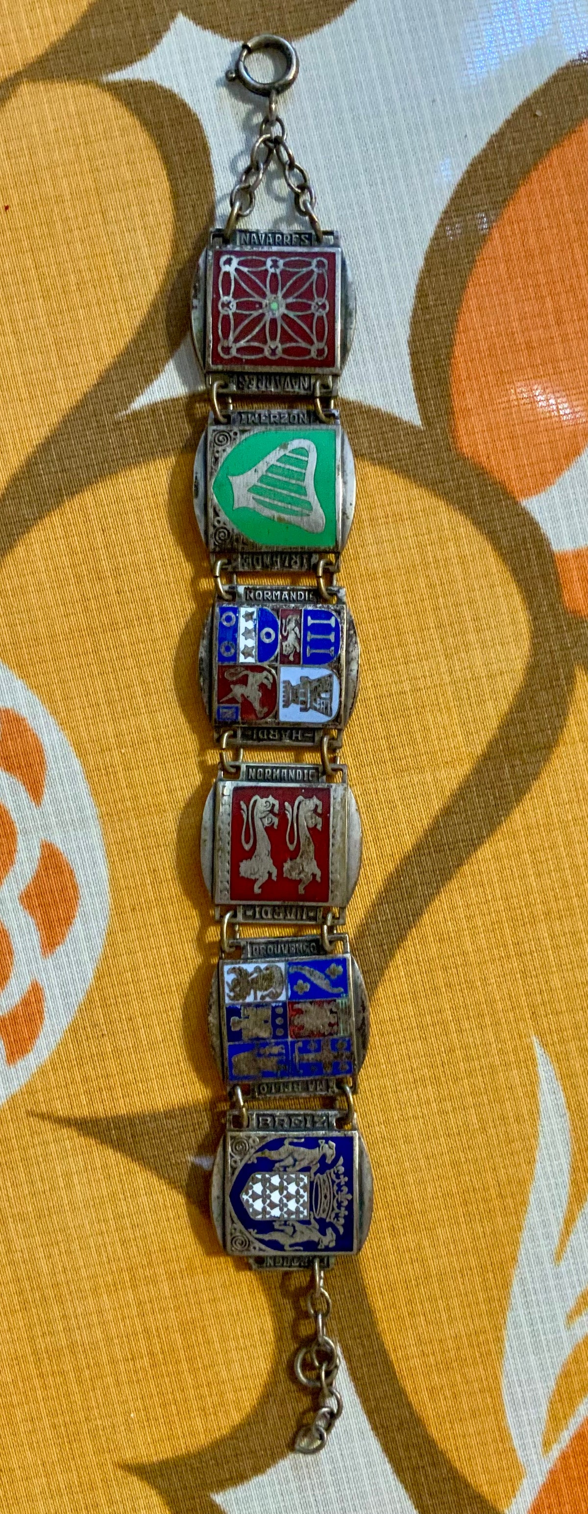 Bracelet Ancien Armoiries Blasons Collection Vintage-