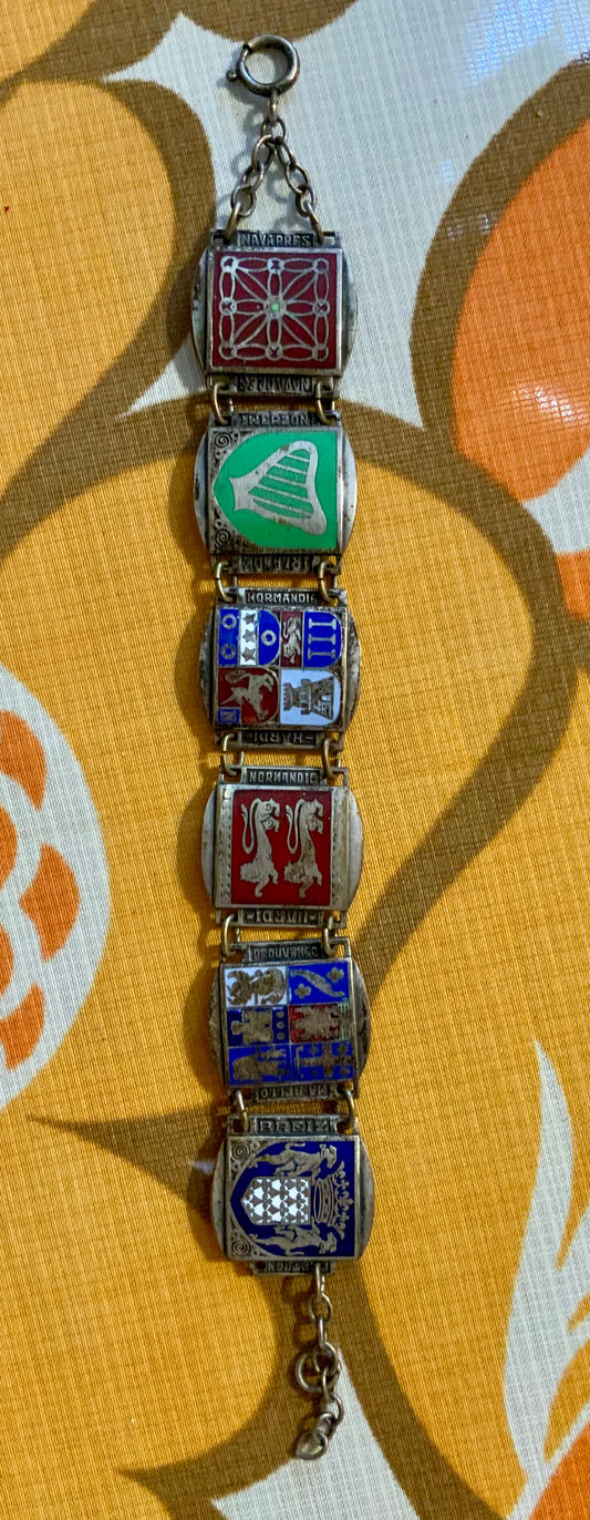 Bracelet Ancien Armoiries Blasons Collection Vintage-